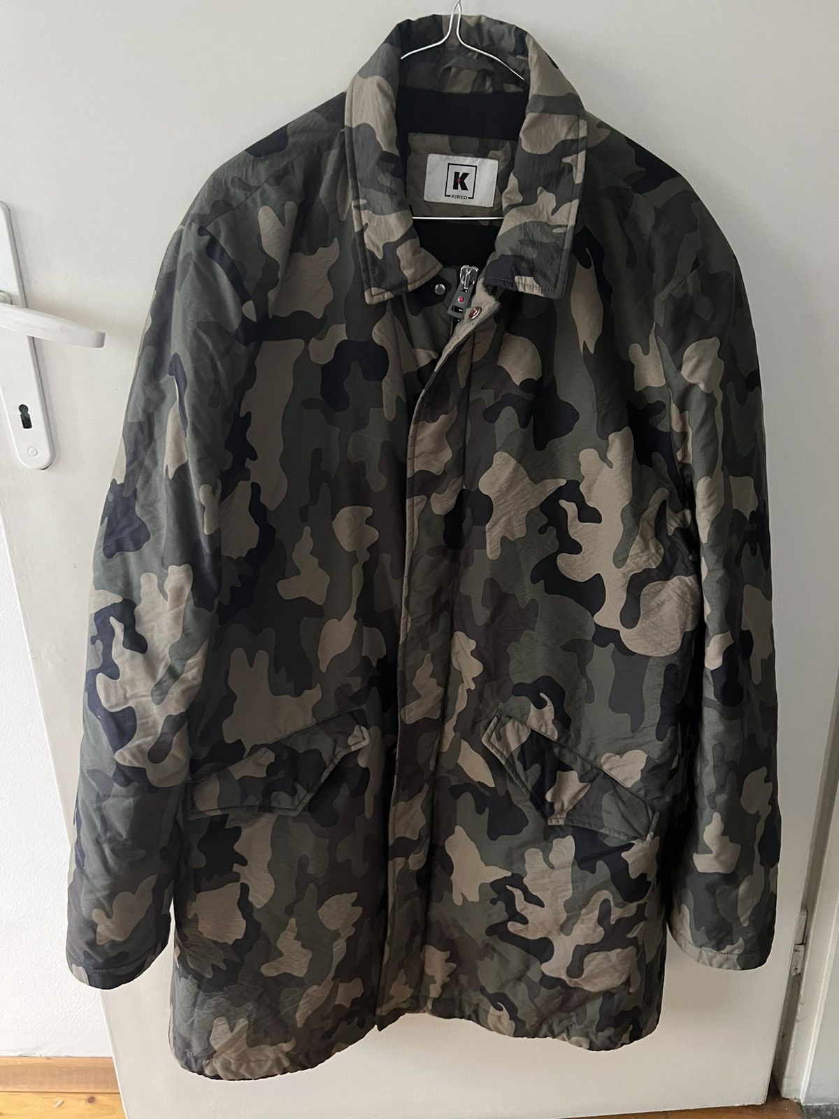 Kiton KIRED by Kiton Down Coat Khaki Camouflage Insulated Jacket Size US XL / EU 56 / 4 - 1 Thumbnail