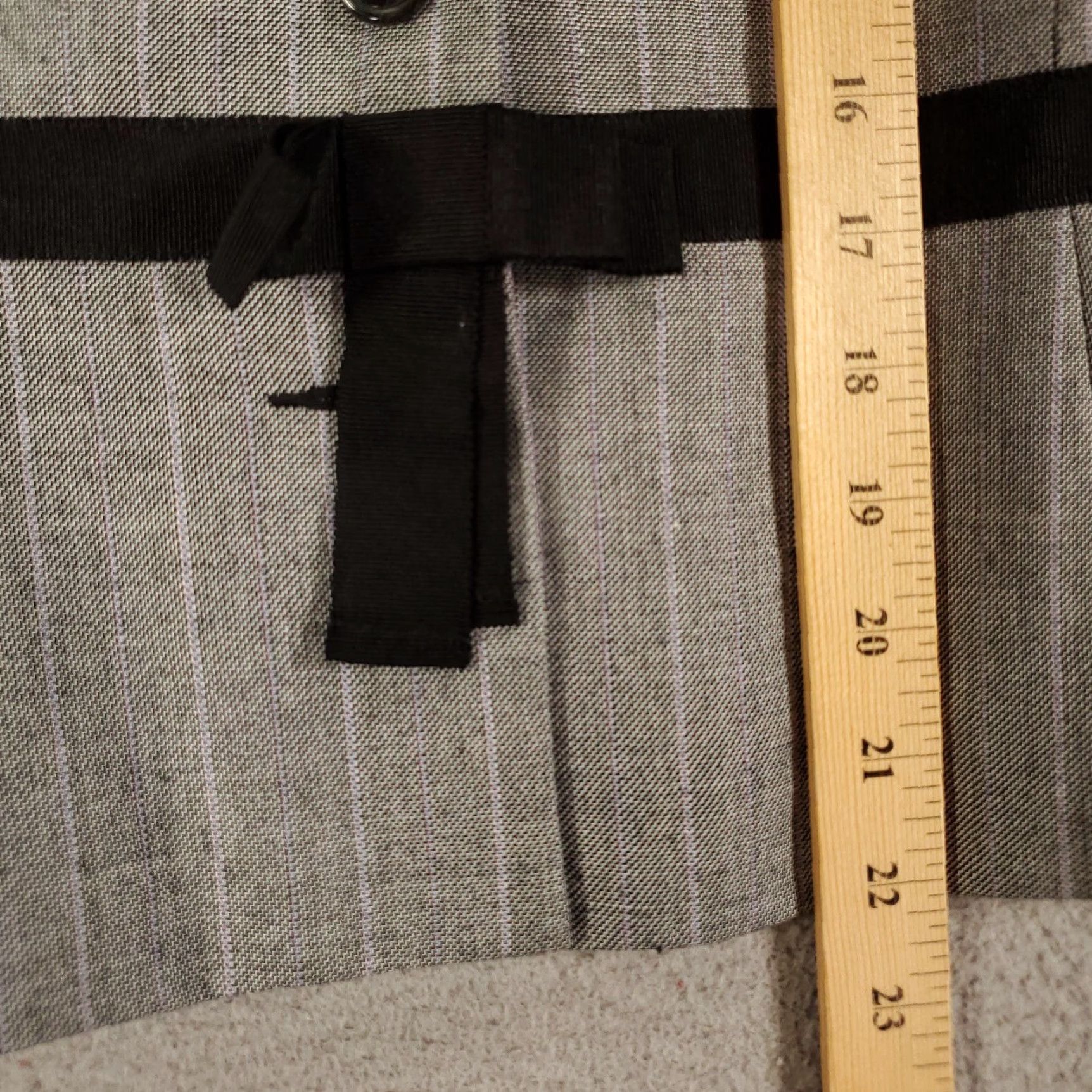 Vintage New Womens Jacket Womens 8P Petite 8 Gray Blazer Button Up Lined Pinstripes NWT Size M / US 6-8 / IT 42-44 - 3 Thumbnail