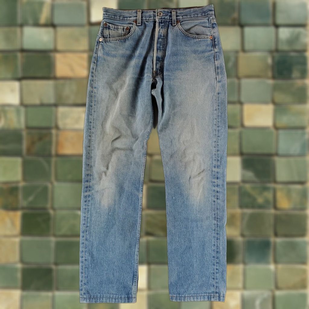 Levi's Levi's 501 Jeans Whiskering Mens 32x34 Hemmed 32 Blue Straight 501 Men Inseam 31 Regular Size US 32 / EU 48 - 1 Thumbnail