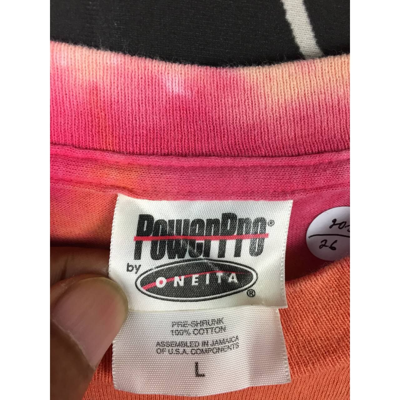 Vintage Vtg 90s Power Pro By Oneita Psychedelic Stripe Tie Dye Tee Size US L / EU 52-54 / 3 - 9 Thumbnail