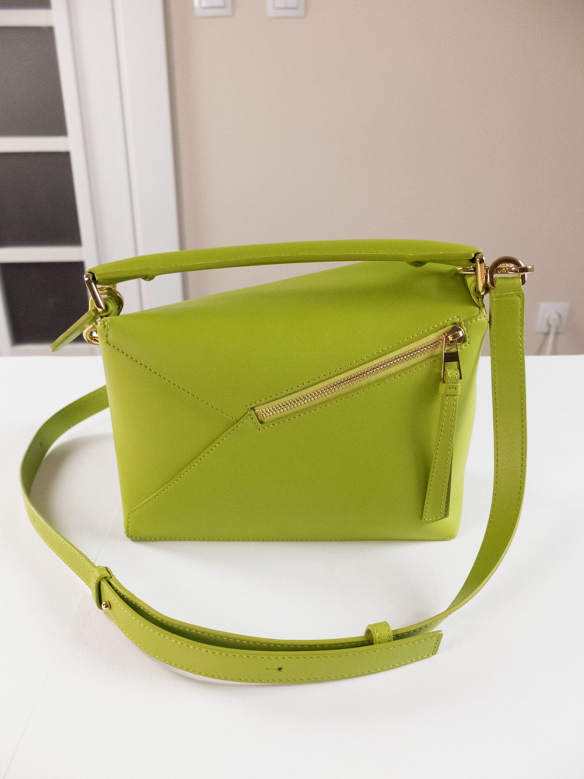 Loewe LOEWE Puzzle Edge small meadow green leather shoulder bag Size ONE SIZE - 7 Thumbnail