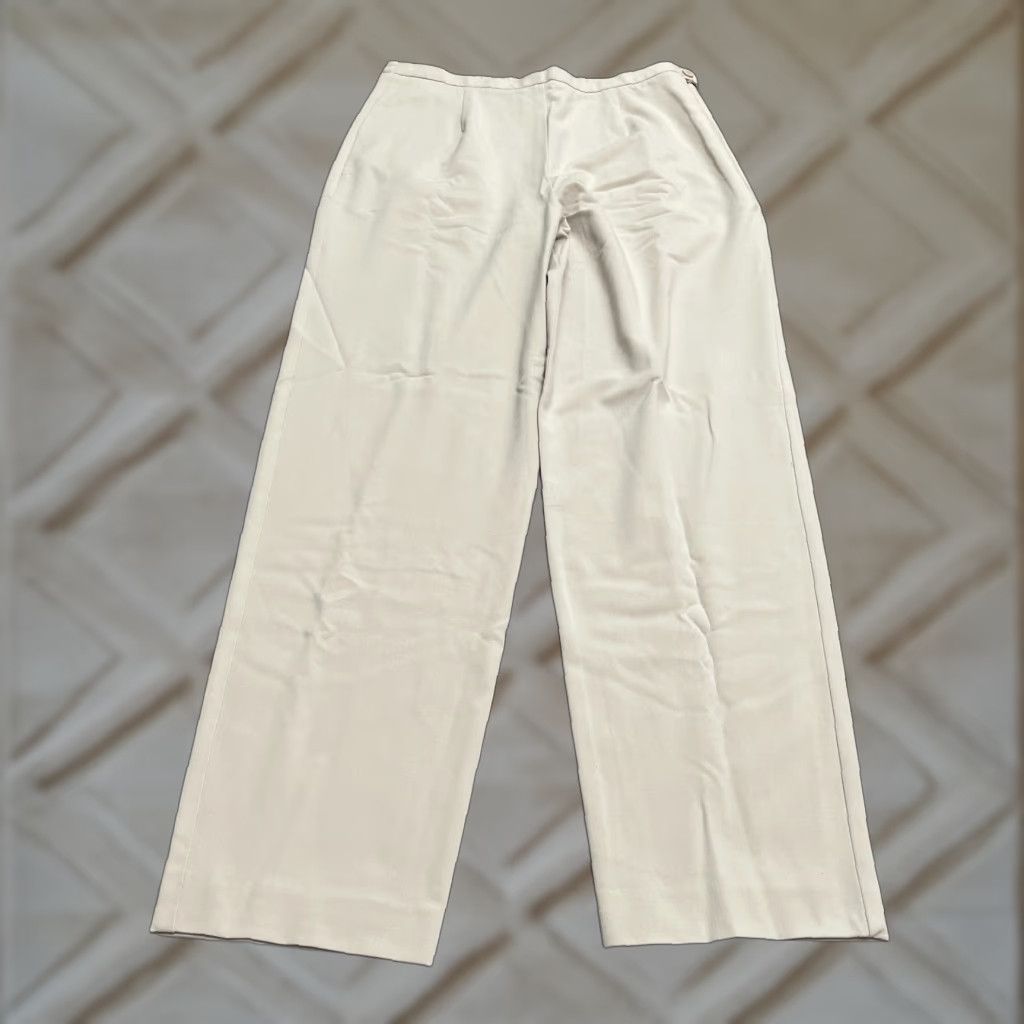 Coldwater Creek Coldwater Creek Dress Pants Womens 10 Beige 32x30 Straight Leg High Rise Trouser Size 32" / US 10 / IT 46 - 1 Thumbnail