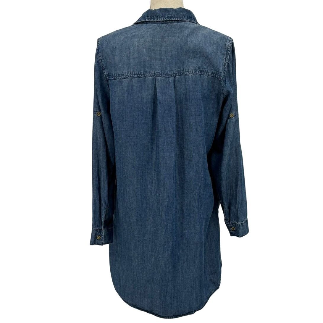 Anthropologie Cloth & Stone Anthropologie Chambray Tunic Shirt Dress SZ M Size M / US 6-8 / IT 42-44 - 2 Thumbnail