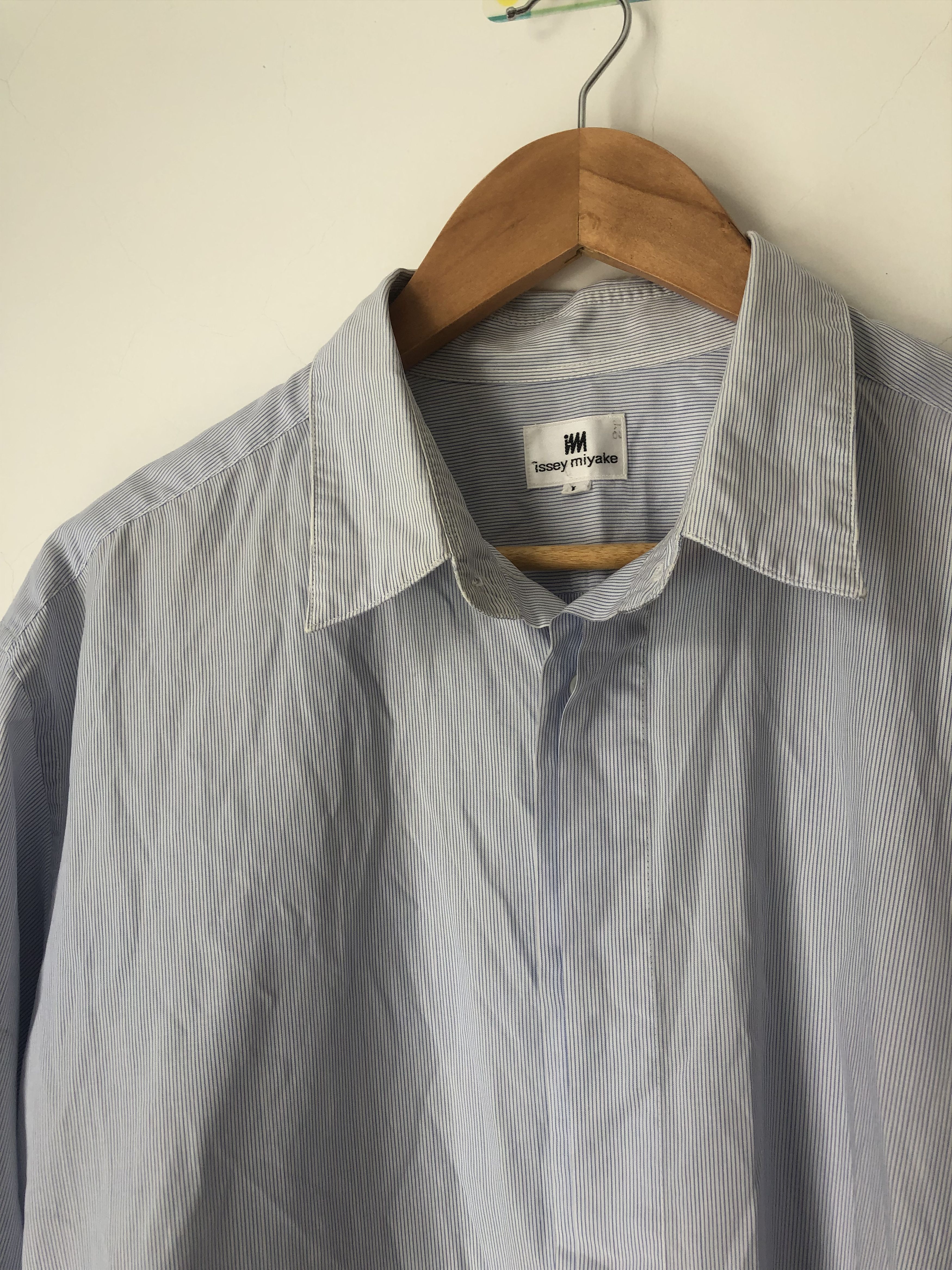 Issey Miyake pale blue stripes Size US M / EU 48-50 / 2 - 2 Thumbnail