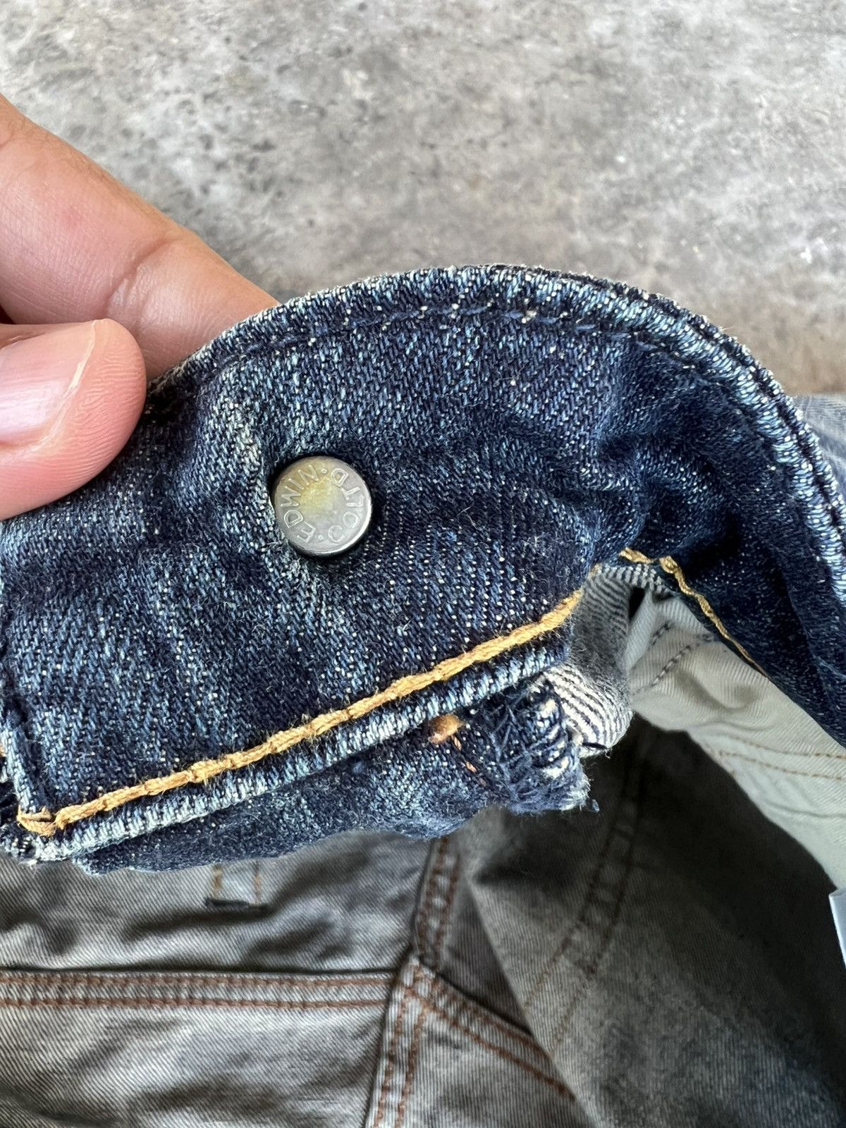 If Six Was Nine Vintage Edwin Made In Japan Distress Jeans Size US 34 / EU 50 - 10 Thumbnail