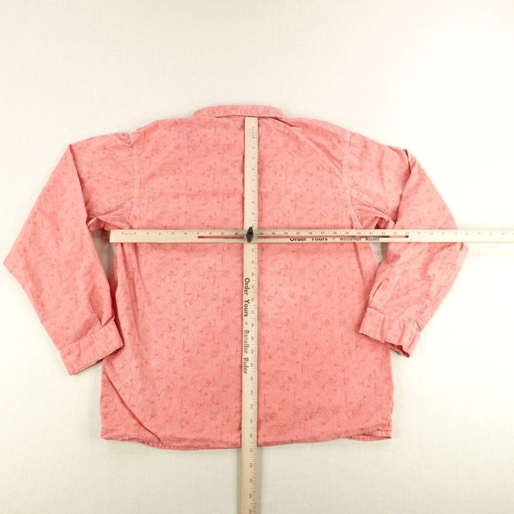 Gramicci VINTAGE Gramicci Shirt Mens Large Pink Geometric Button Up Long Sleeve Outdoors Hiking Size US L / EU 52-54 / 3 - 7 Thumbnail