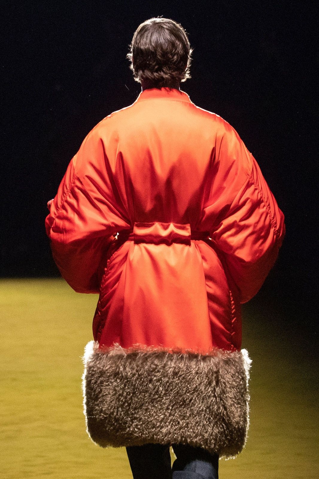 Prada $6.8k Prada Faux-fur Trim Bomber Coat In Orange Size US S / EU 44-46 / 1 - 6 Thumbnail