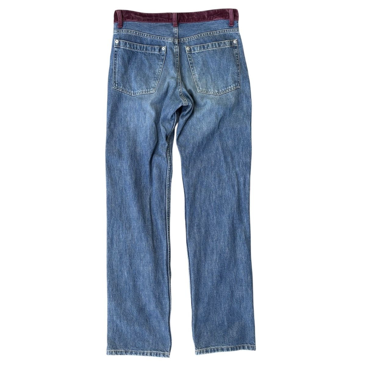 Undercover AW02 Undercover Velvet Strip Crash Denim Size US 29 - 6 Thumbnail