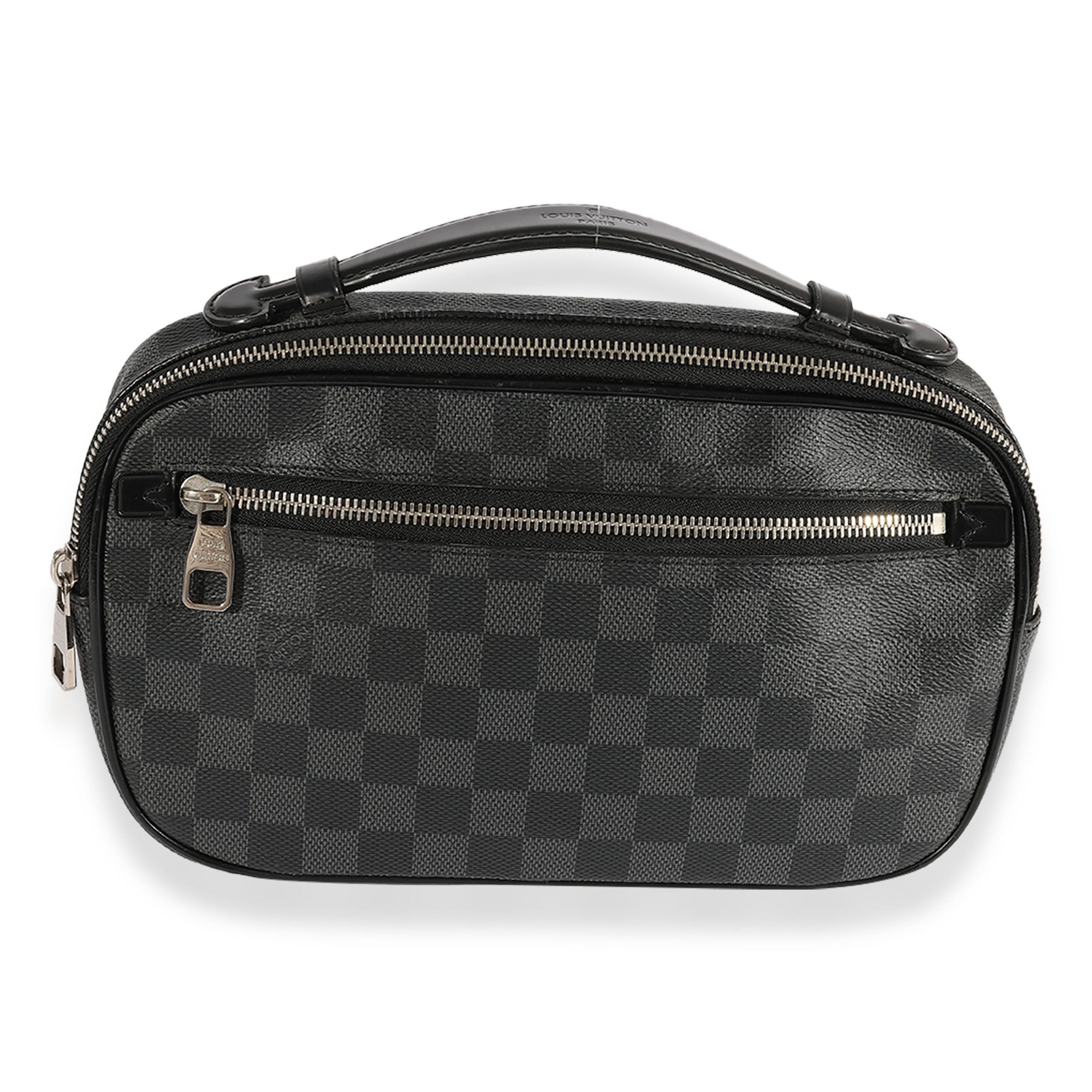 image of Louis Vuitton Damier Graphite Ambler in Black, Women's