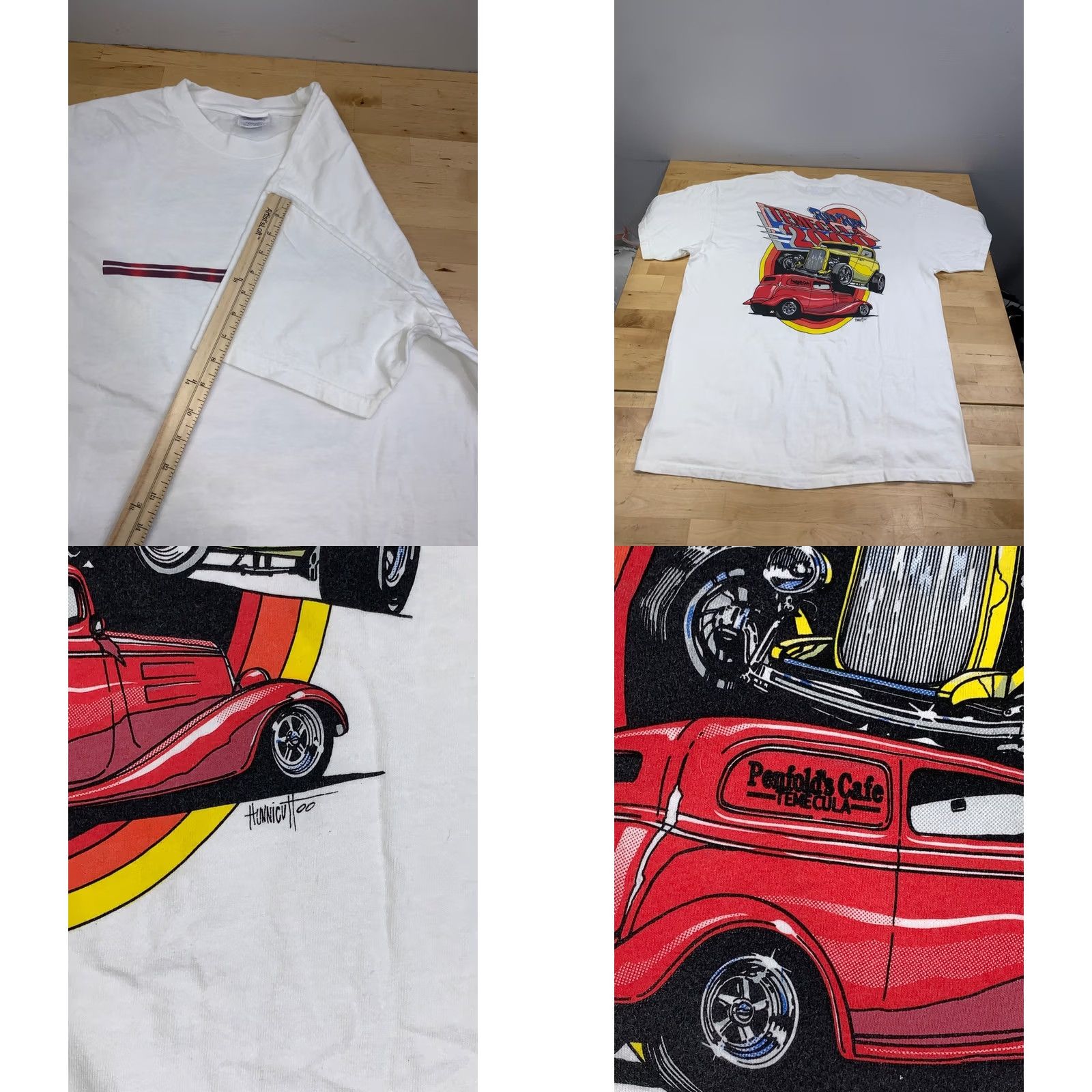 Vintage VINTAGE Hot Rod Run 2000 Men L White Classic So Cal Temecula Muscle Cars 13207 Size US L / EU 52-54 / 3 - 8 Thumbnail