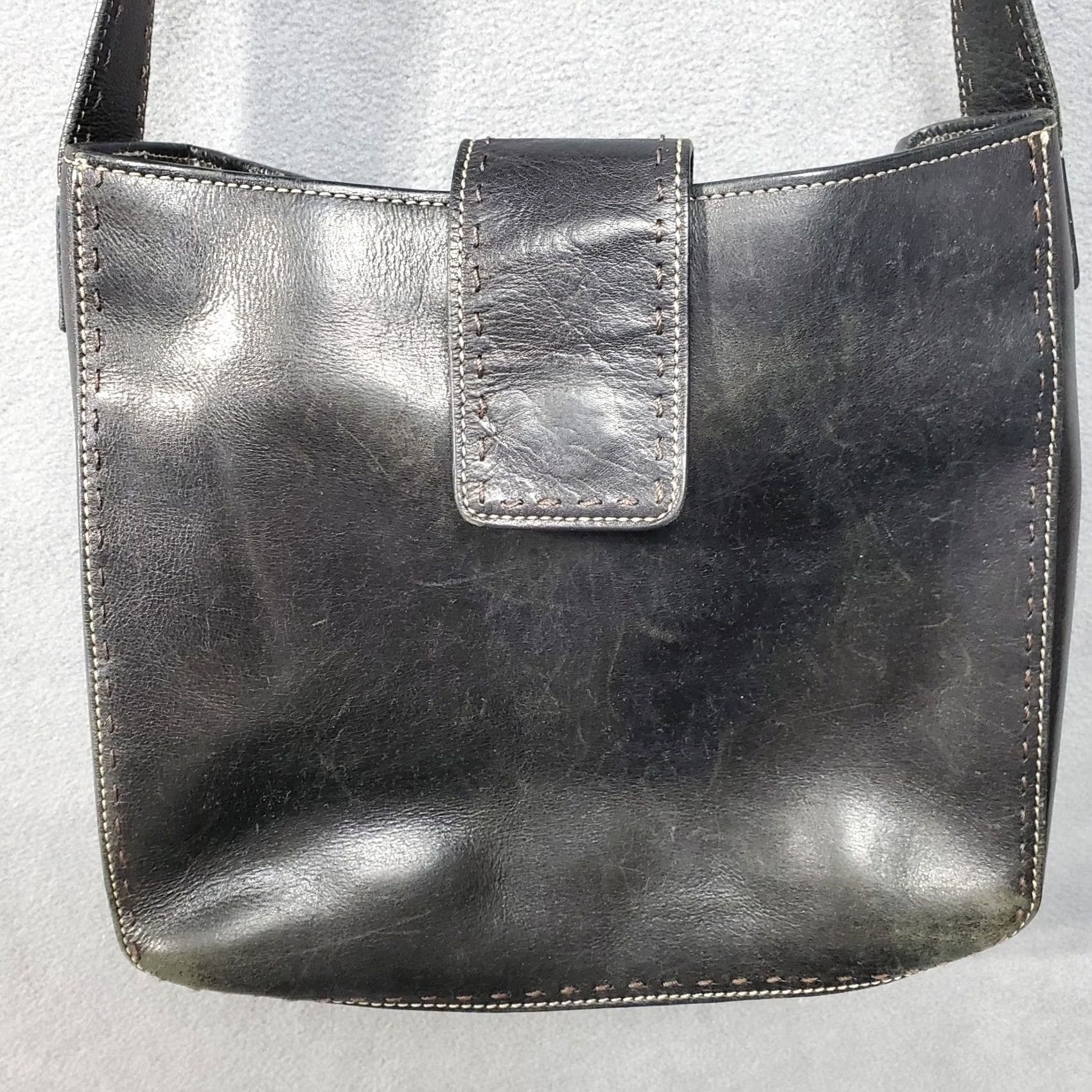 Fossil VINTAGE Fossil Black Leather Bucket Shoulder Bag ZB9097 Size ONE SIZE - 2 Thumbnail