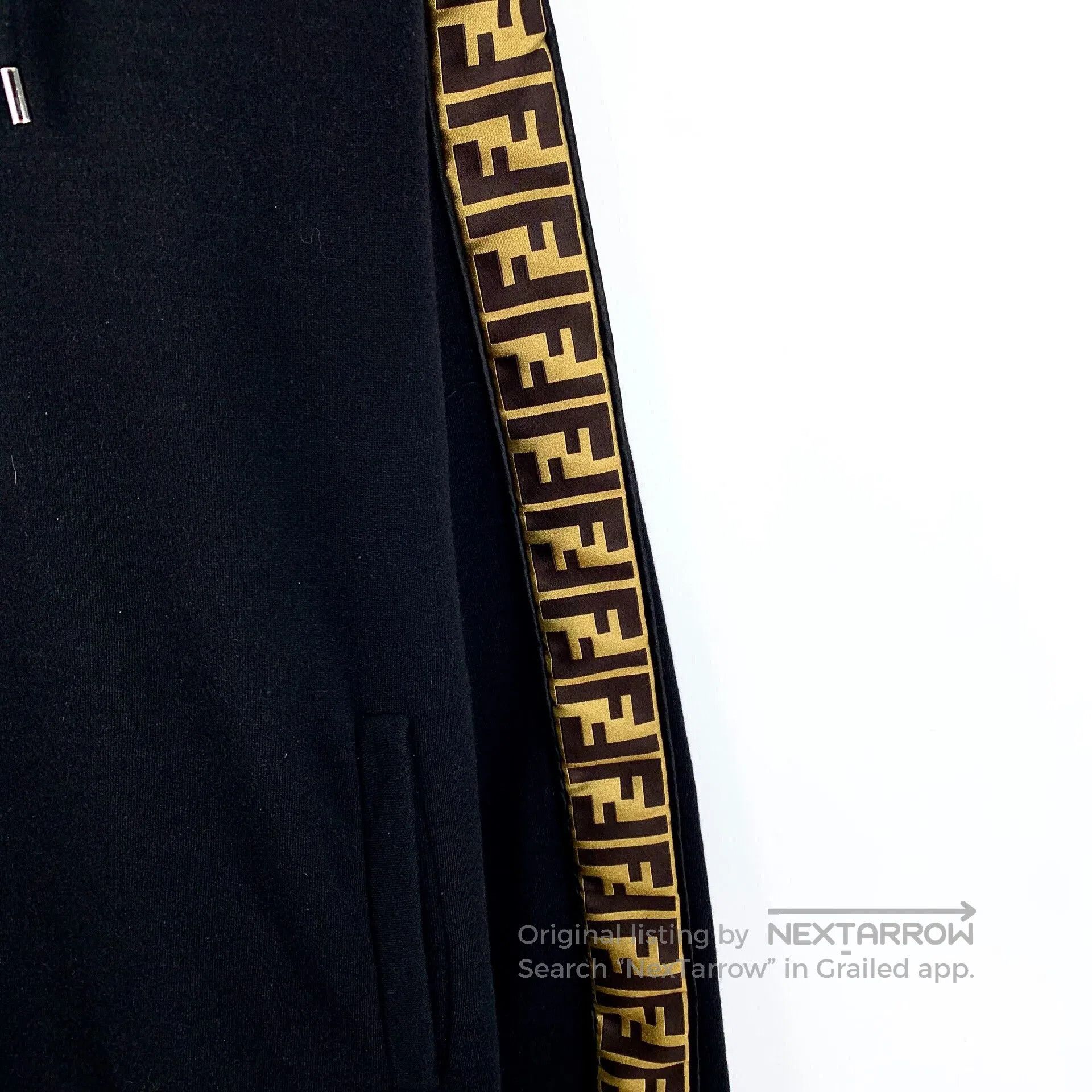 Fendi black logo hoodie with yellow details. Size US L / EU 52-54 / 3 - 4 Thumbnail