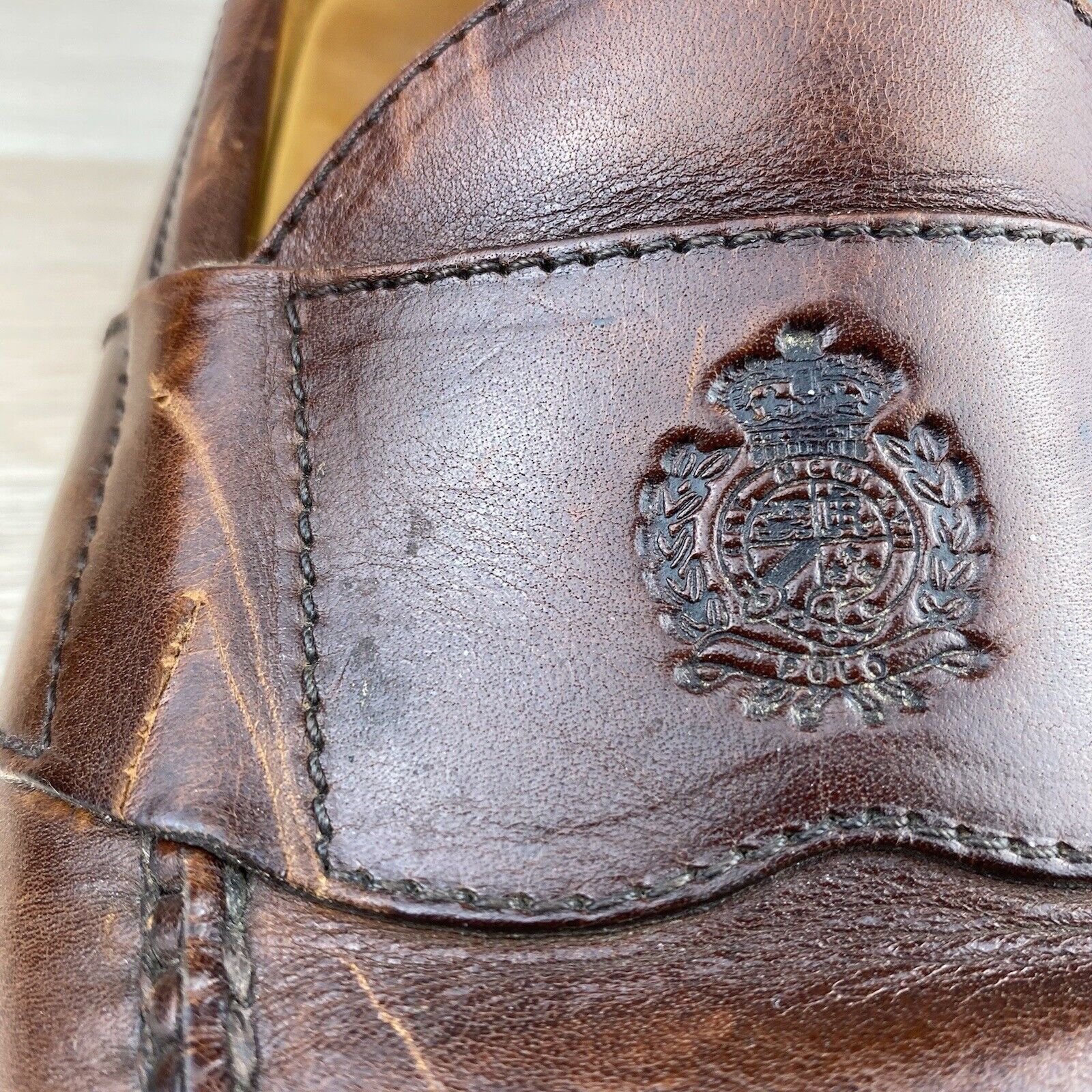 Polo Ralph Lauren Vintage Polo Ralph Lauren Stadium Crest Penny Loafers 11.5D Size US 11.5 / EU 44-45 - 24 Thumbnail