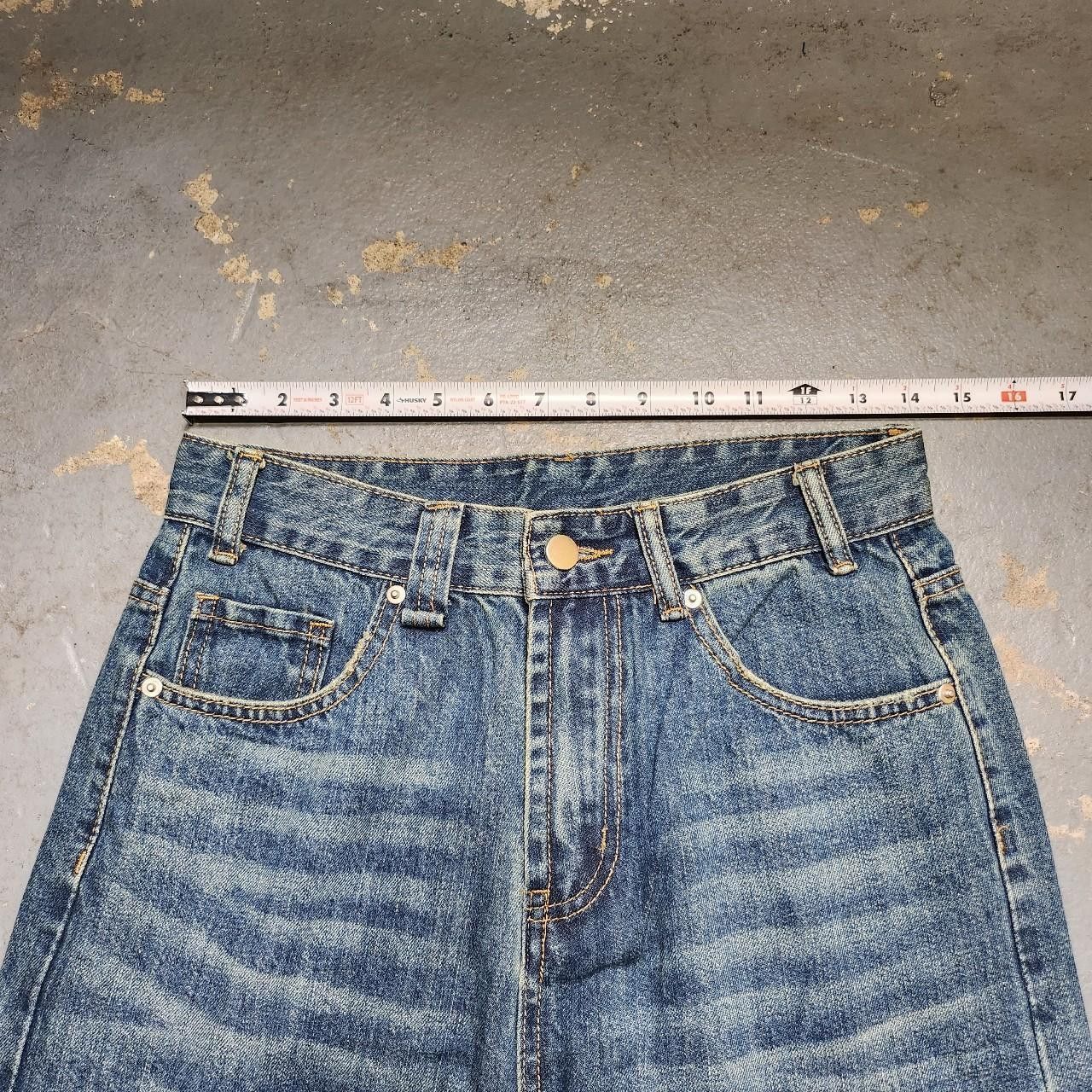 Japanese Brand Baggy faded blue jeans y2k/2000s Size US 28 / EU 44 - 3 Thumbnail