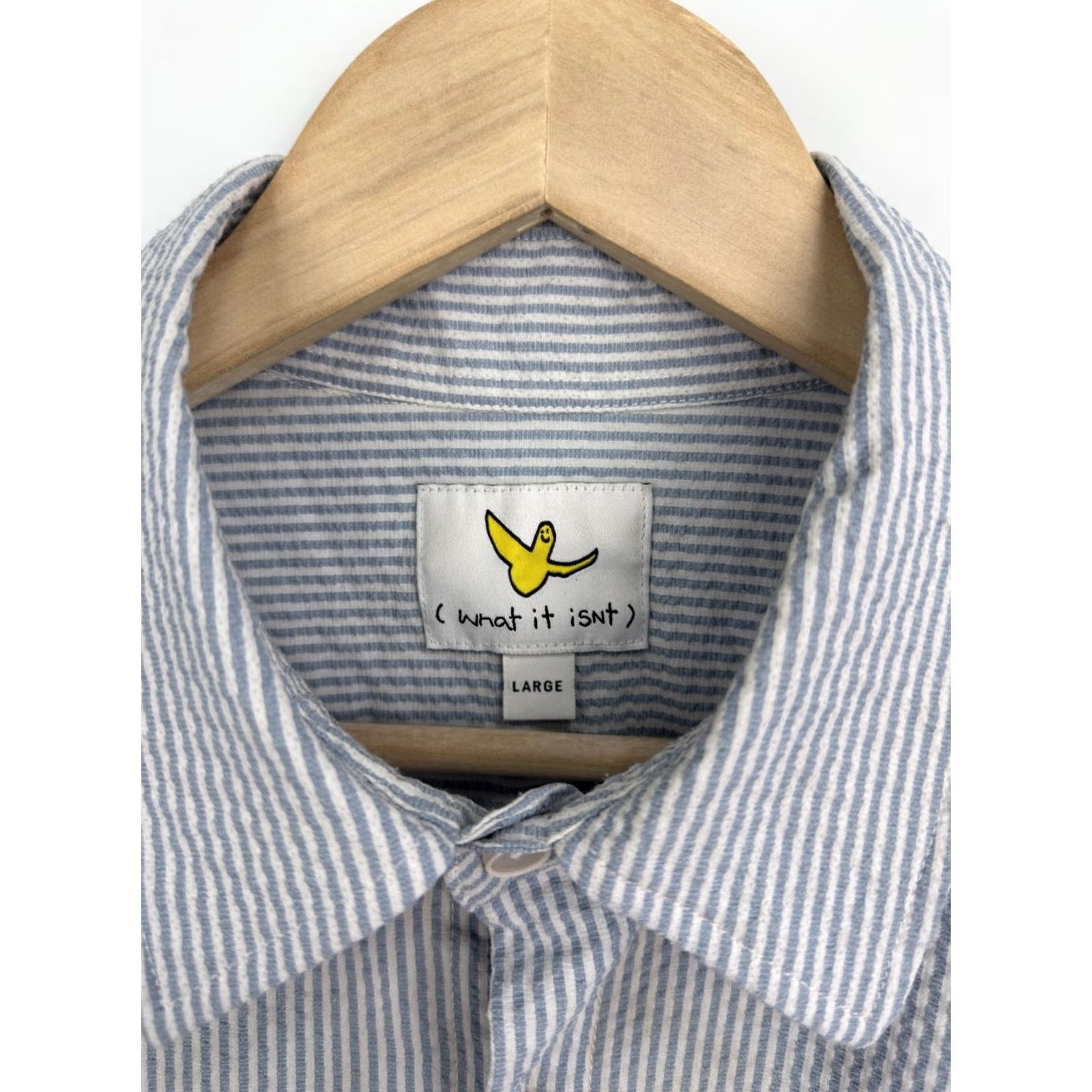 Vintage Mark Gonzales Button-Up Shirt Mens L Blue Retro Y2K Rare/What it Isn’t Size US L / EU 52-54 / 3 - 6 Thumbnail