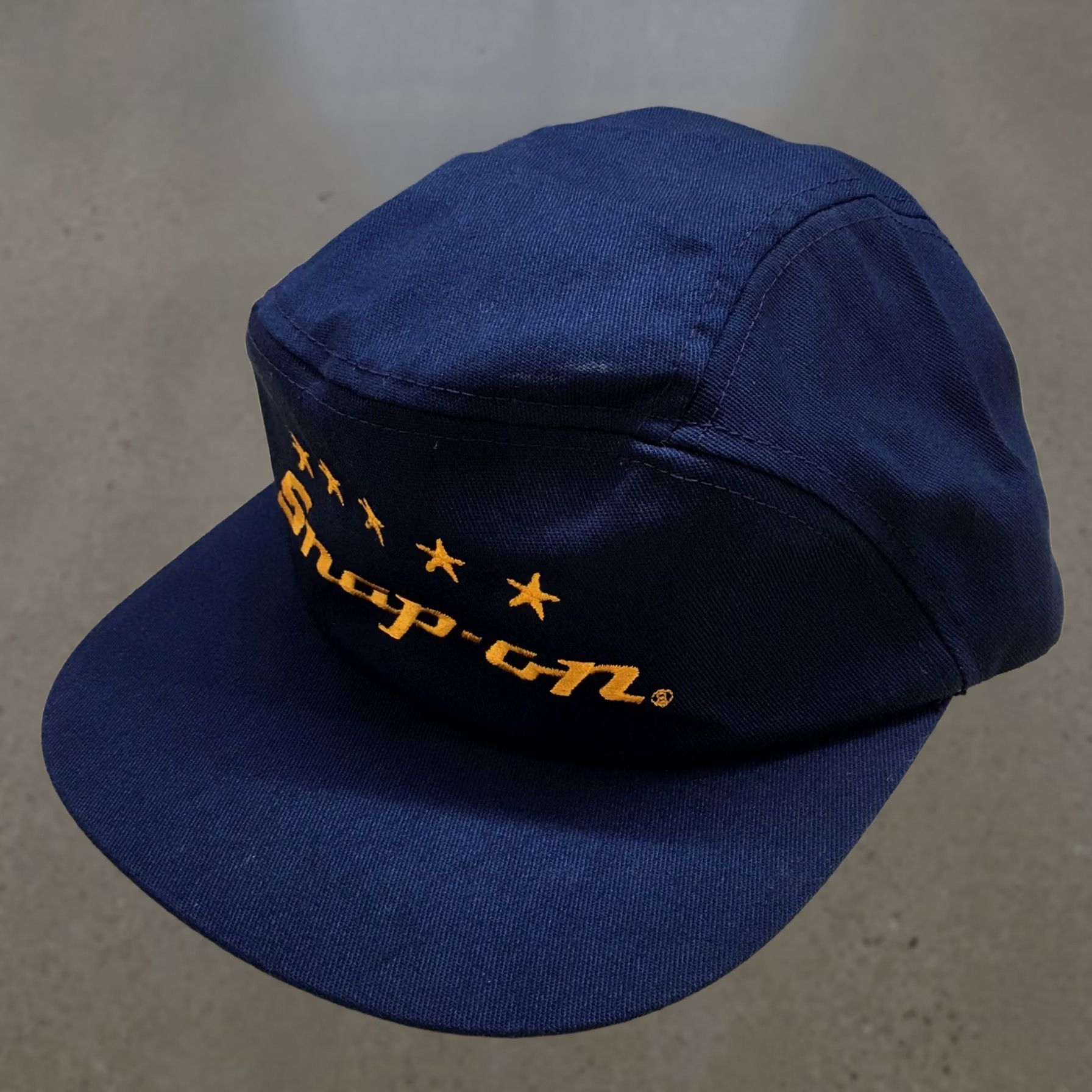 Vintage Snap On Cap 5 Panel Mens Blue One Size Adjustable Curved Brim Embroidered Logo Size ONE SIZE - 1 Thumbnail