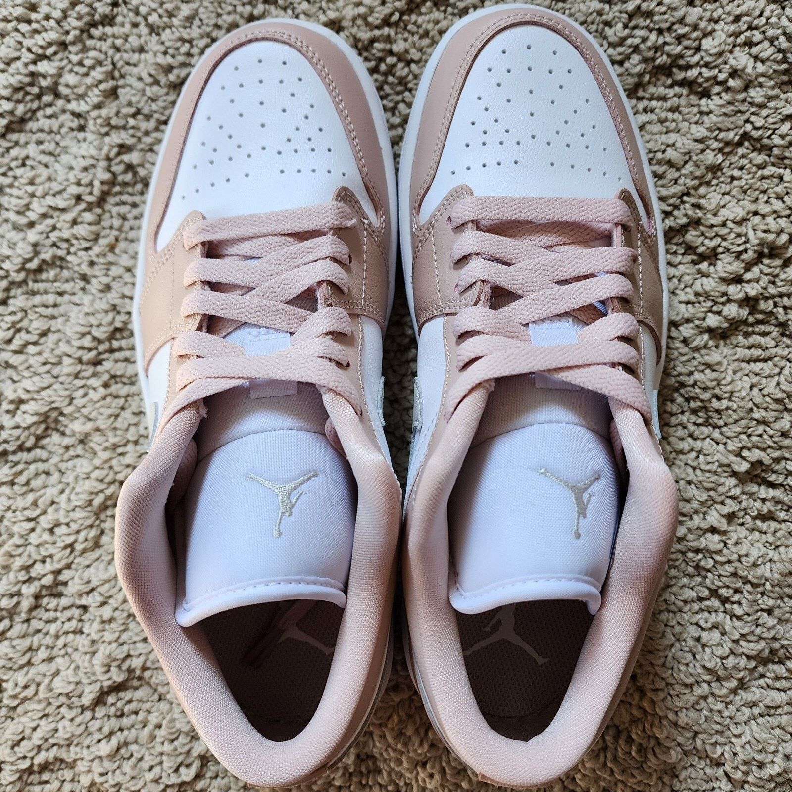 Jordan Brand Wmns Air Jordan 1 Low Pink White Grey Brand New Sz 8.5 Size US 8.5 / IT 38.5 - 5 Thumbnail