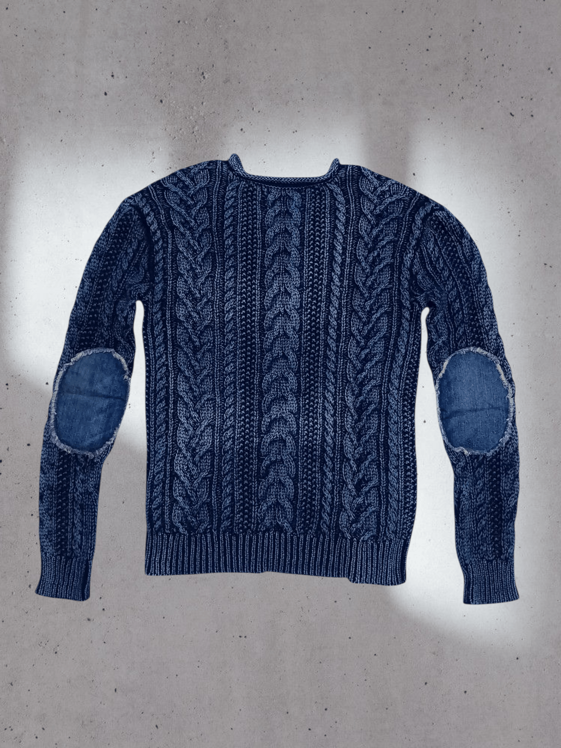 Denim & Supply Ralph Lauren Denim and Supply Indigo Wash Cable Knit Elbow Patch Denim Size US M / EU 48-50 / 2 - 5 Thumbnail
