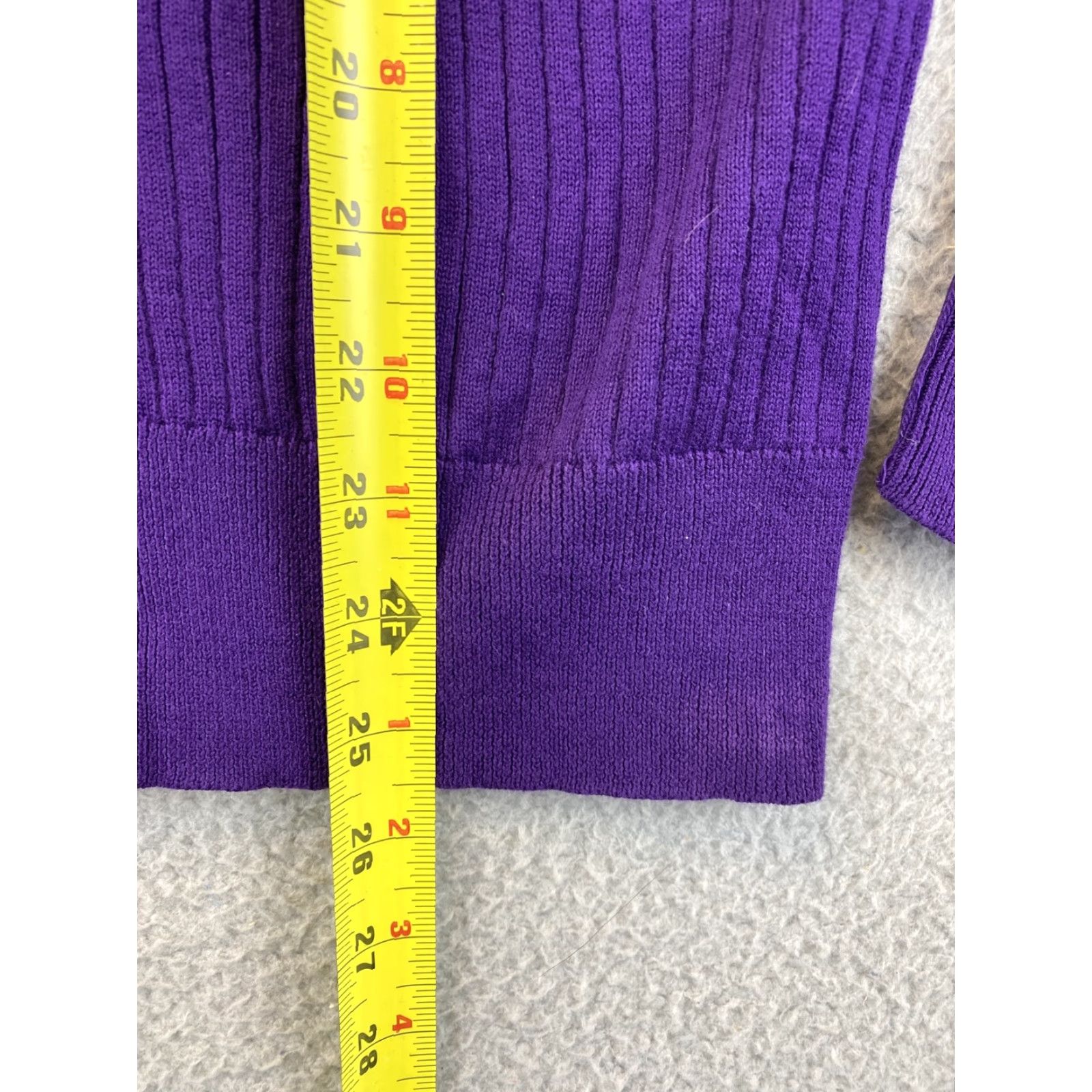 Ralph Lauren Lauren Ralph Lauren Women’s Ribbed Sweater Purple Size L Button / 79-1 Size L / US 10 / IT 46 - 7 Thumbnail