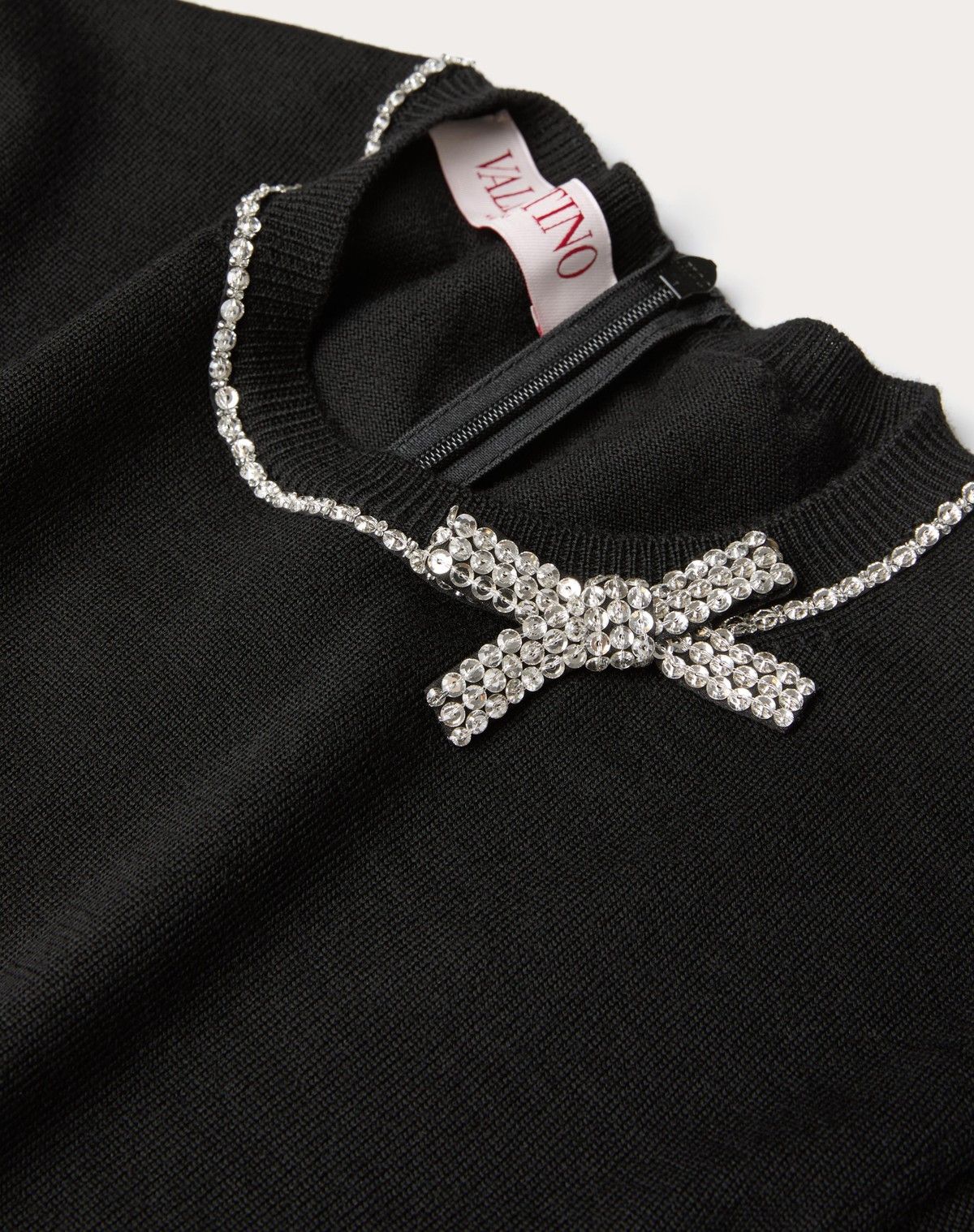 Valentino o1s1wg110525 Embroidered Wool Jumper in Black Size S / US 4 / IT 40 - 5 Thumbnail
