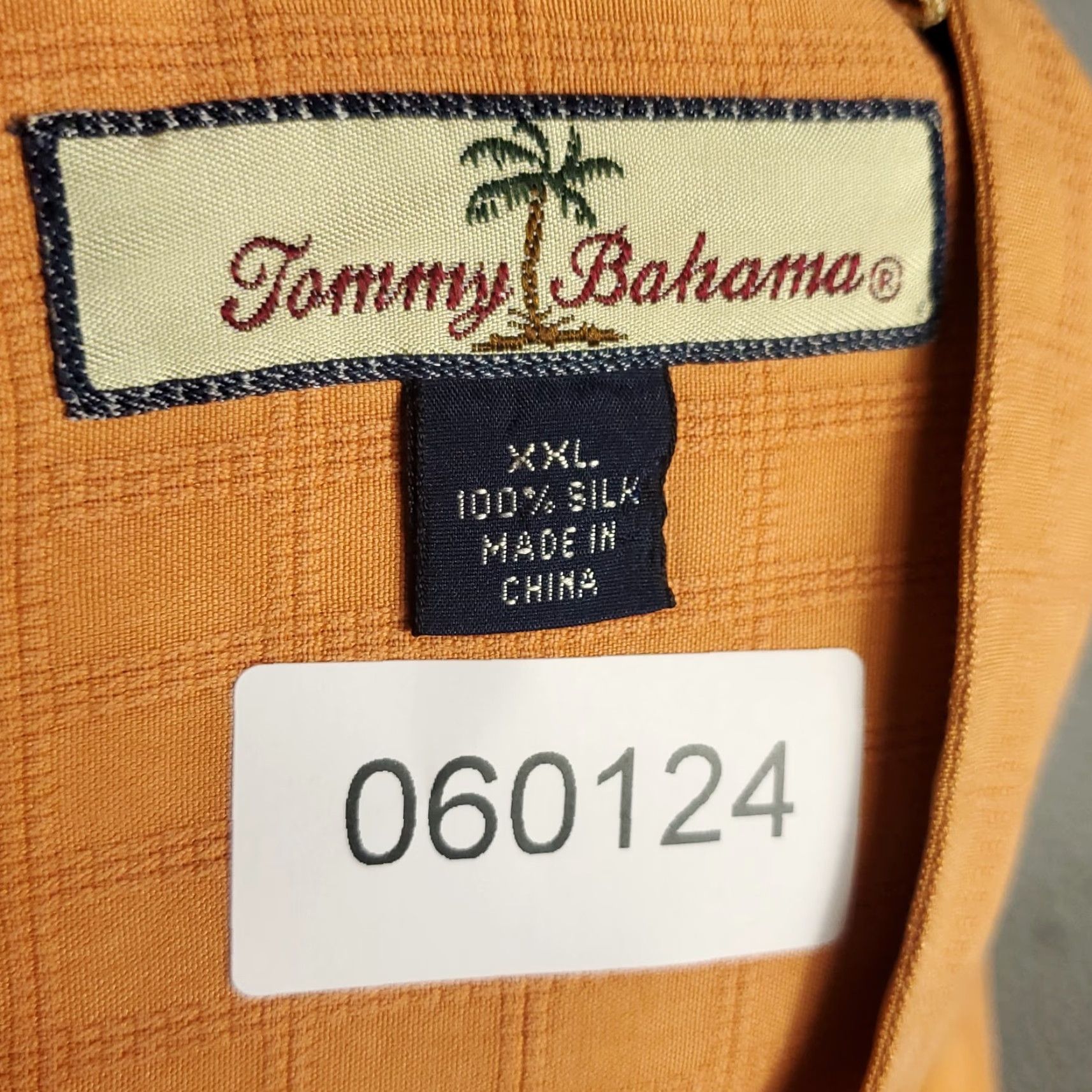 Tommy Bahama Tommy Bahama Hawaiian Shirt Mens 2XL Orange Silk Short Sleeve Button-Up Check Aloha Size US XXL / EU 58 / 5 - 8 Thumbnail