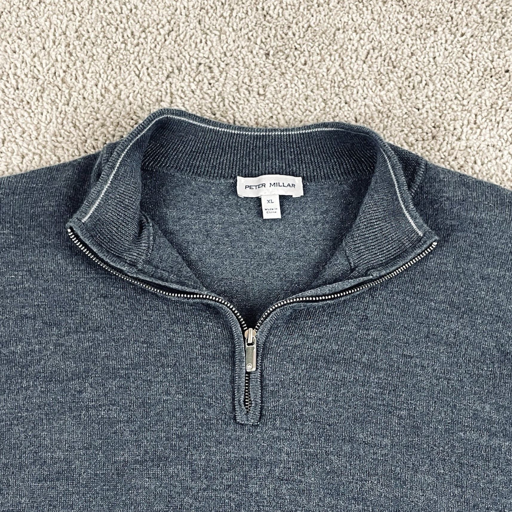 Peter Millar Peter Millar Sweater Men XL Merino Wool 1/4 Zip Lightweight Golf Preppy Gray Pullover Knit Zipper Travel Workwear Casual Size US XL / EU 56 / 4 - 3 Thumbnail