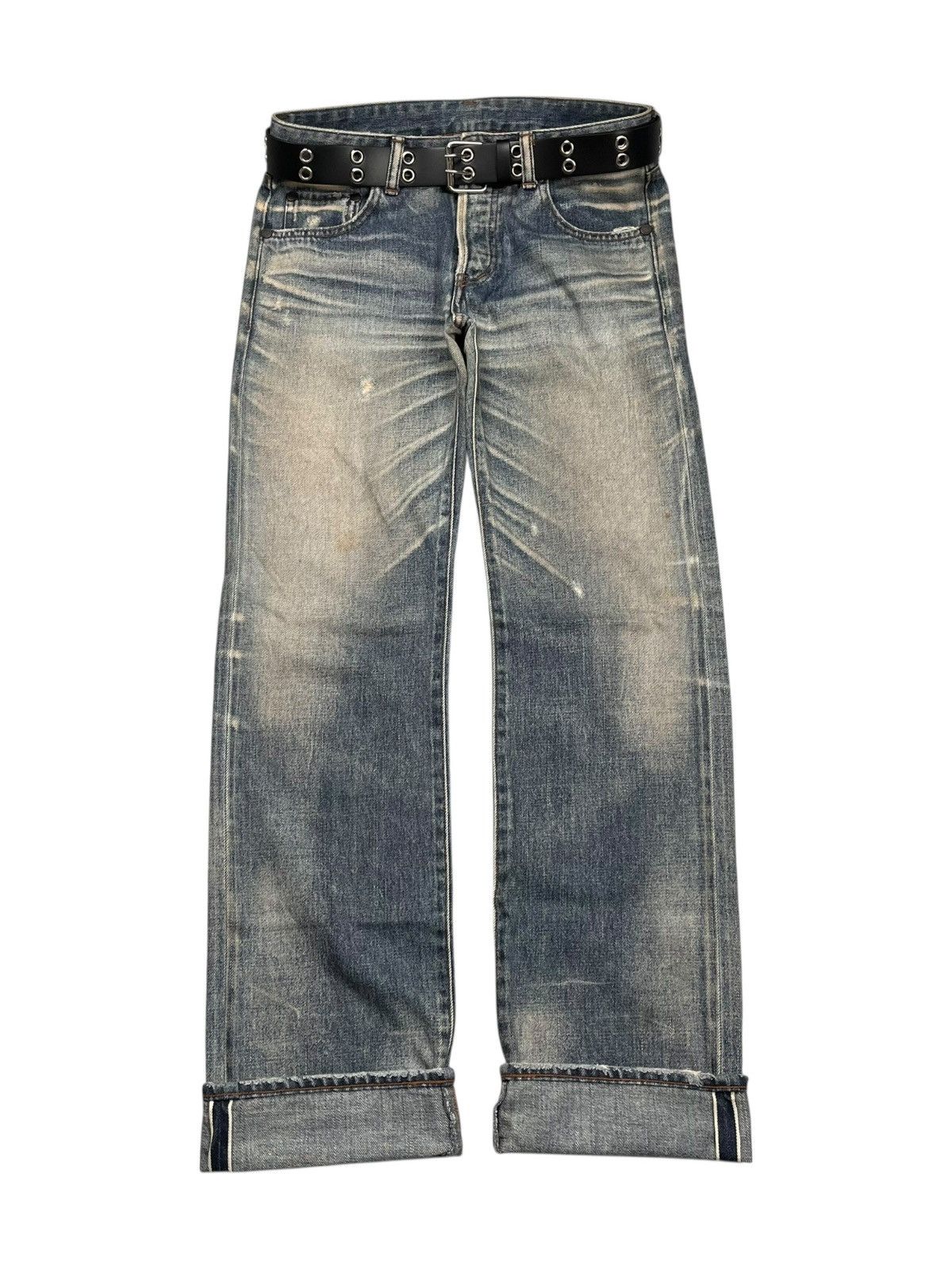 Japanese Brand Stunning Lure Buckel Back Selvedge Denim Button Fly Size US 30 / EU 46 - 2 Thumbnail