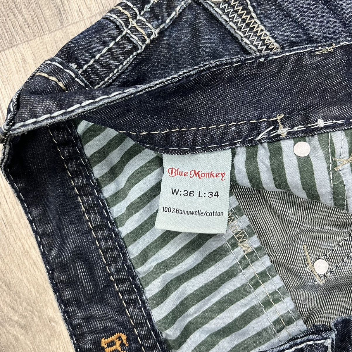 Other Blue Monkey Straight Leg Jeans Blue Denim Fleur De Lis Sz 36 Size US 36 / EU 52 - 8 Thumbnail