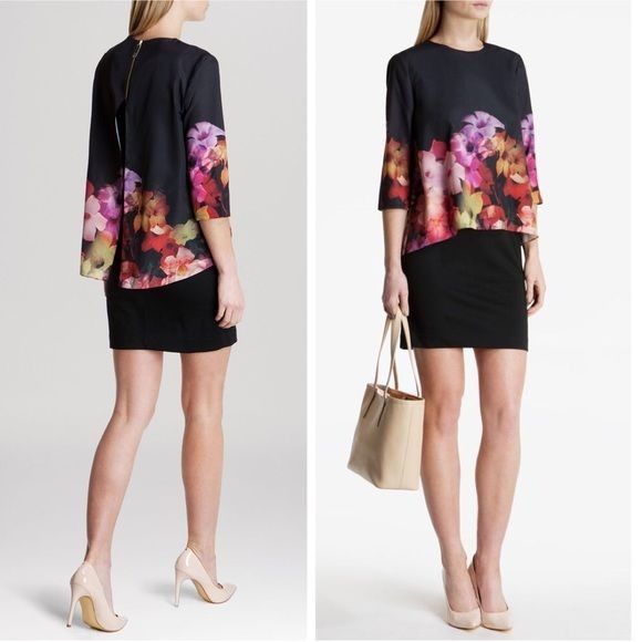 Ted Baker Ted Baker London Women's 'Cadie' Floral Print Popover Tunic Size XS / US 0-2 / IT 36-38 - 1 Thumbnail