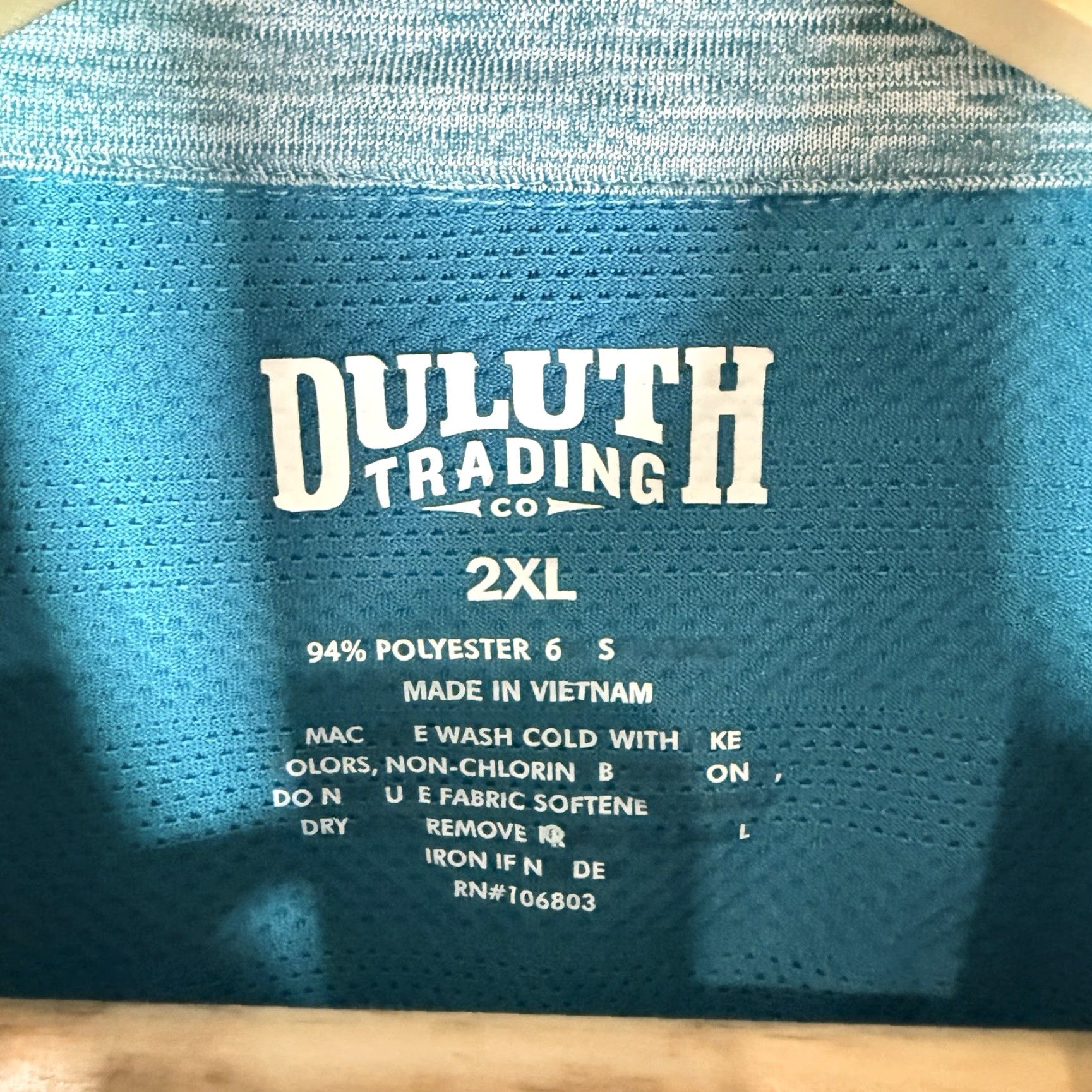 CO Duluth Trading Co Polo Shirt Blue 2XL Mens Polyester Shirt Size US XXL / EU 58 / 5 - 4 Thumbnail