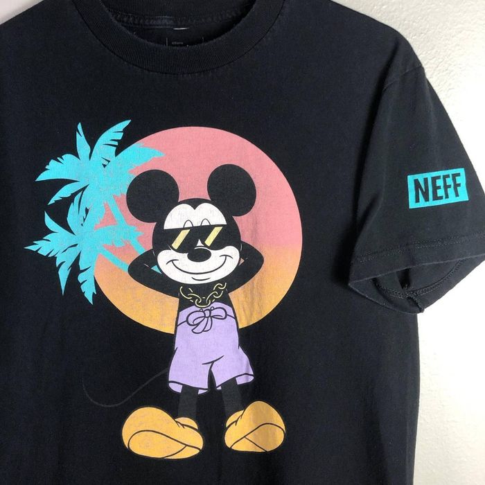 Neff Retro Disney Mickey Mouse Neff T Shirt Florida Black Medium | Grailed