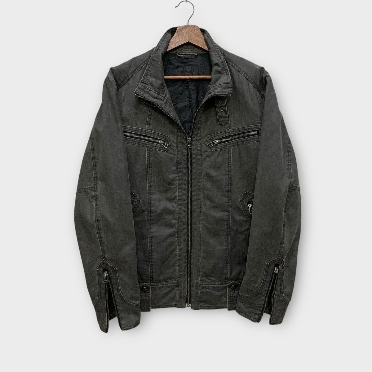 Mossimo MOSSIMO STAND COLLAR BIKER JACKET MULTIPOCKET MILITARY Size US M / EU 48-50 / 2 - 2 Thumbnail
