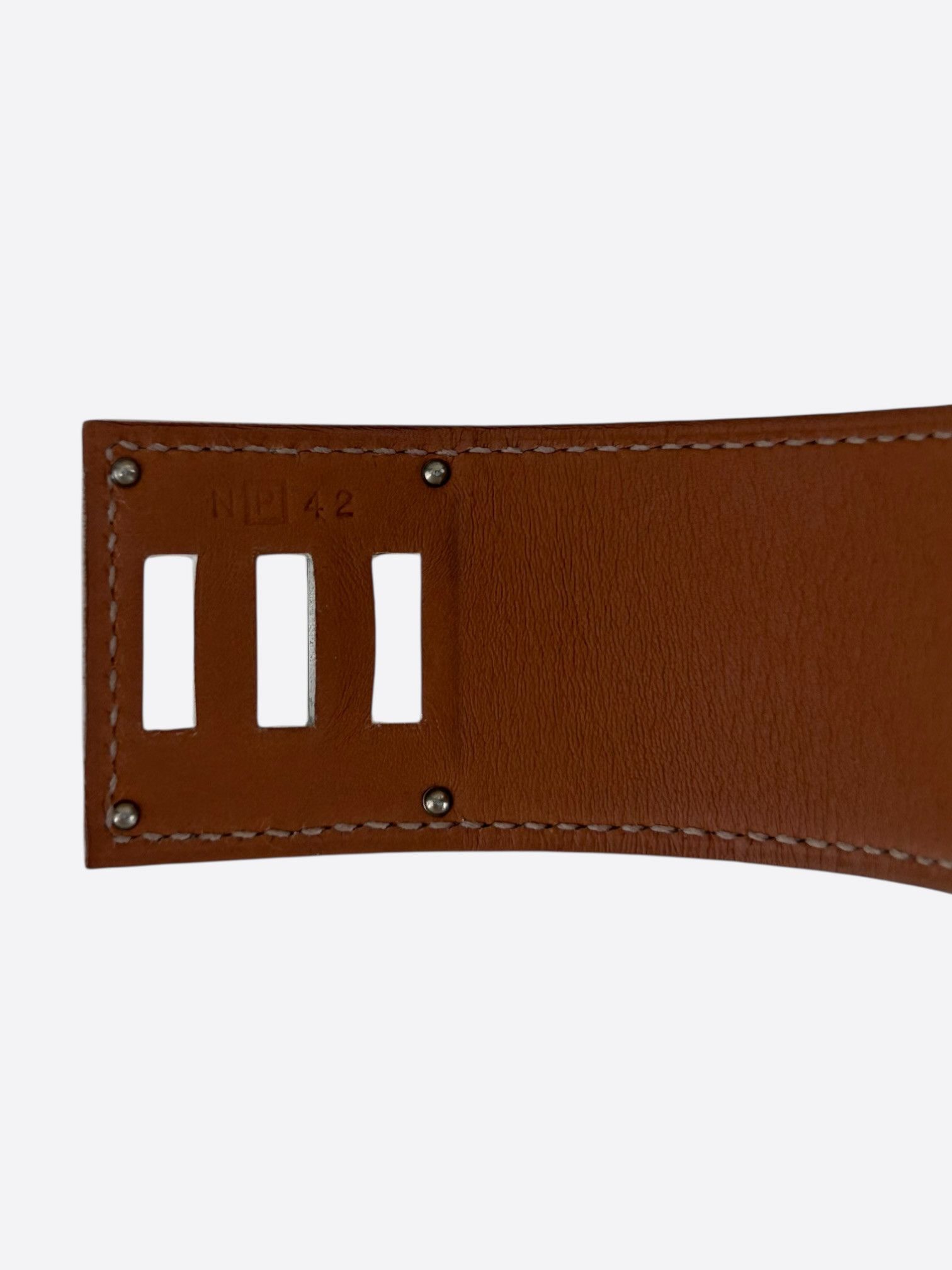 Hermes Hermes White Epsom & Palladium Hardware Kelly Bracelet Size ONE SIZE - 3 Thumbnail
