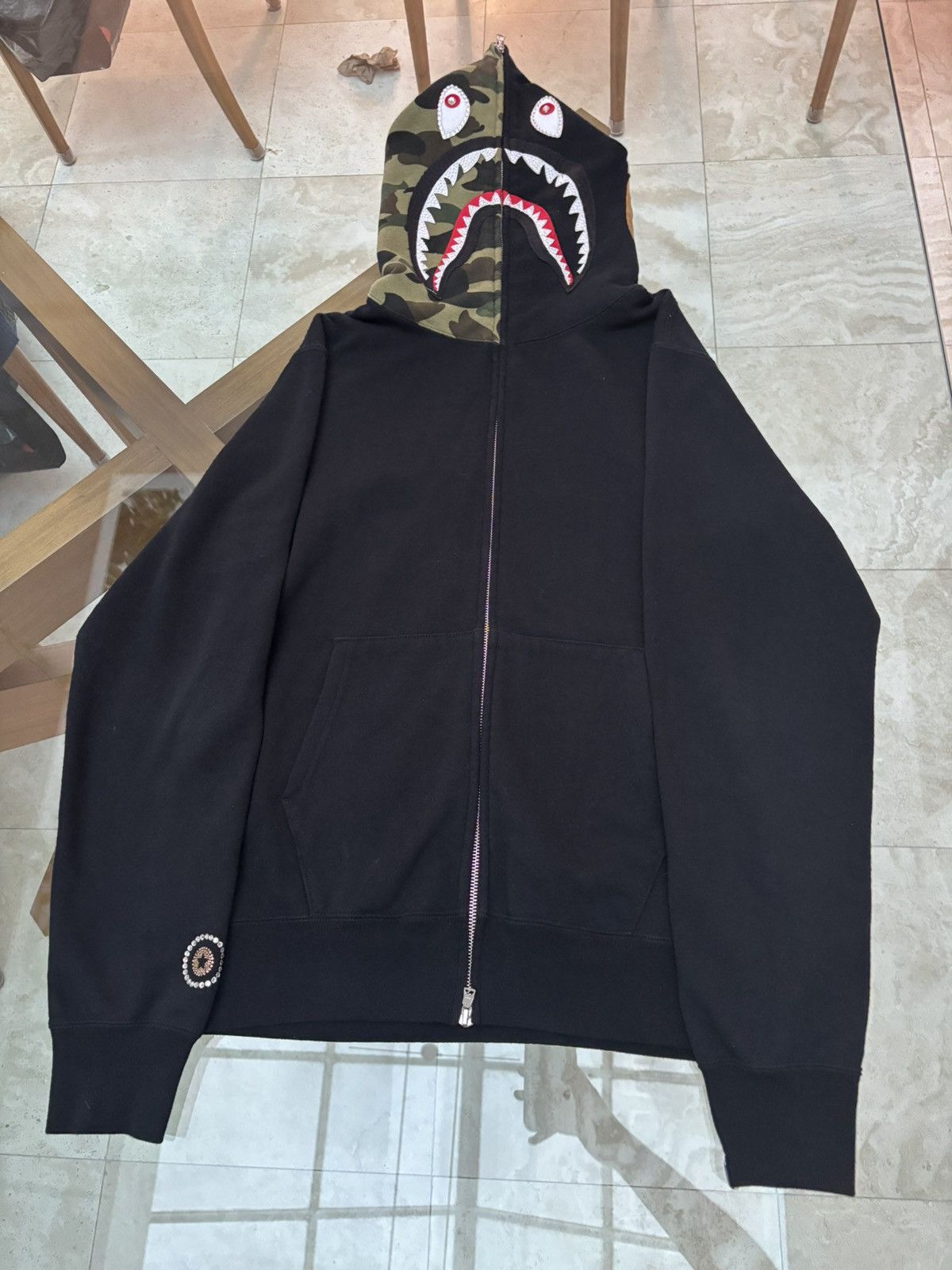 Bape × Swarovski Swarovski Shark Full Zip Hoodie Size US L / EU 52-54 / 3 - 2 Thumbnail