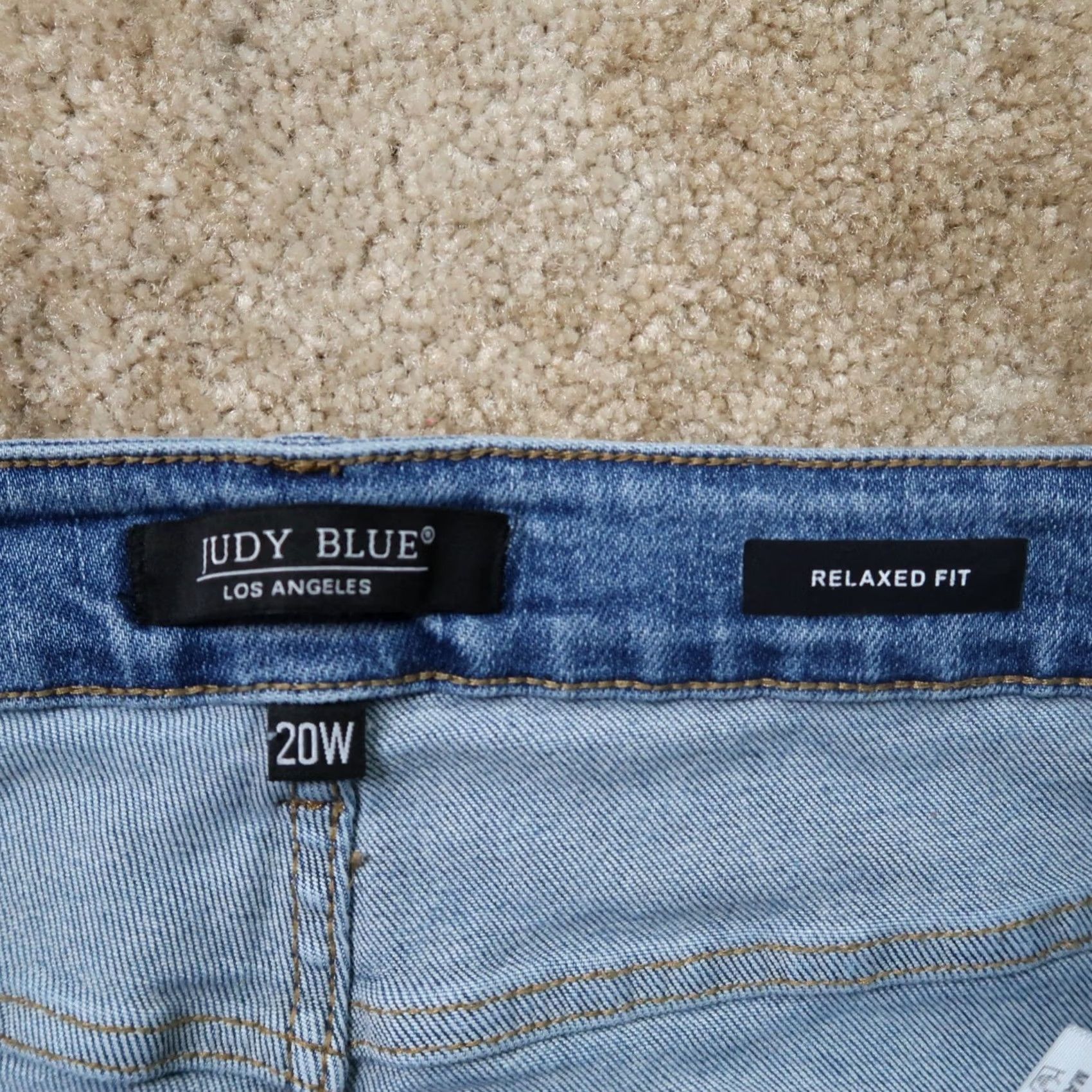 Vintage Judy Blue High Rise Relaxed Fit Jeans Women's 20W Blue Stretch Denim Slim Skinny 5-Pocket Denim Jeans Womens 20W Blue Size 42" / US 20 - 4 Thumbnail