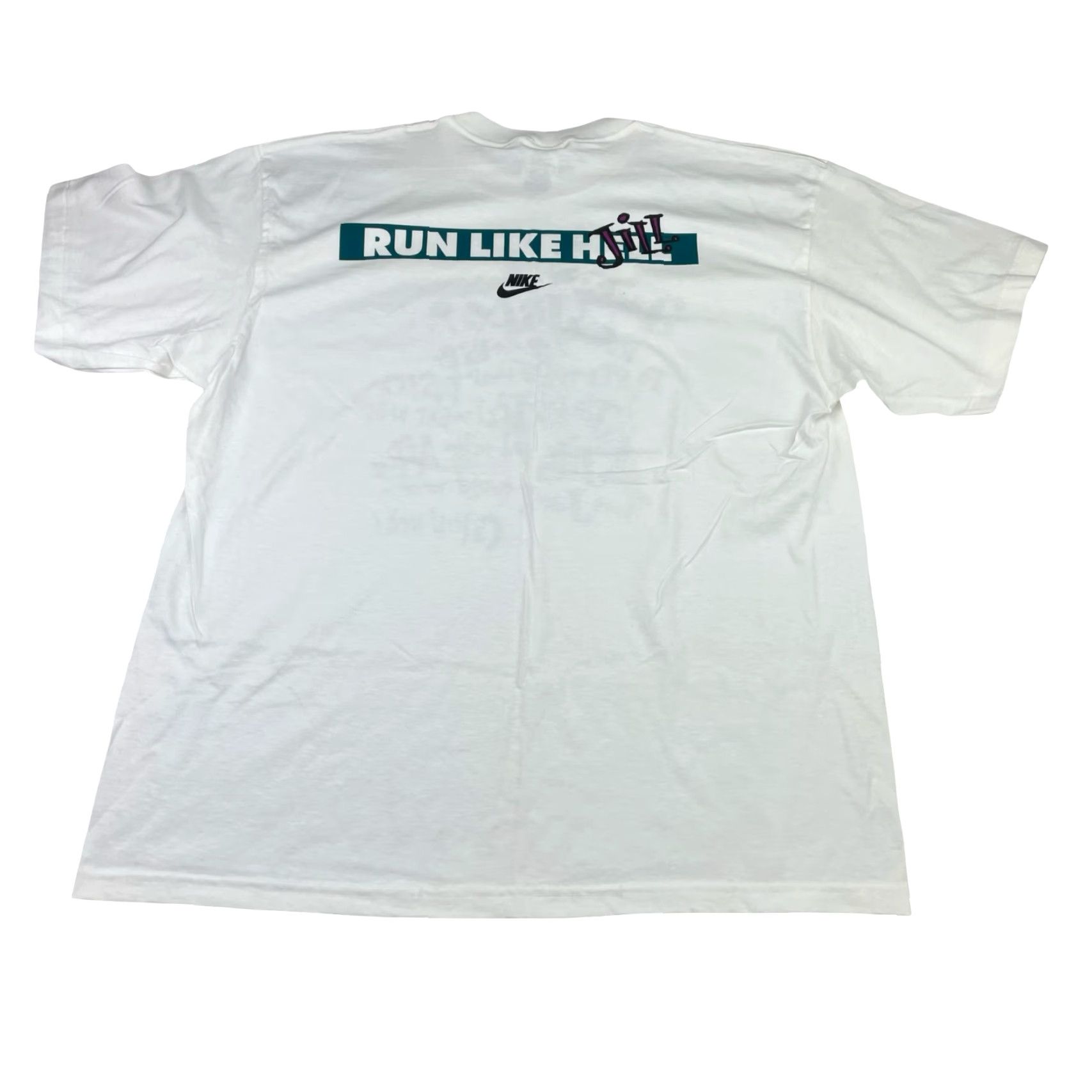 Nike VINTAGE Nike T-Shirt White 90s Double-Sided Crew Neck Short Sleeve Large Mens USA Size US L / EU 52-54 / 3 - 3 Thumbnail
