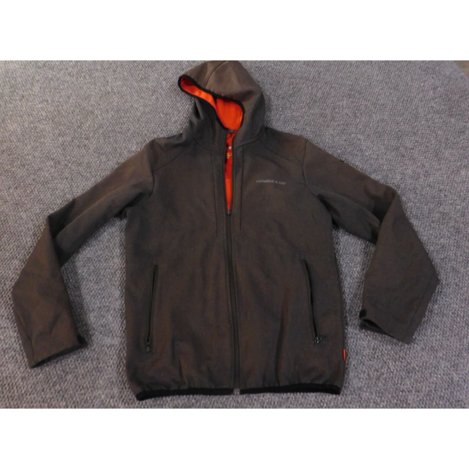 Vintage Hawke & Co Jacket Mens Brown Zip Outdoors Bomber Regular Stretch Performance Fall Winter Walking Small Size US S / EU 44-46 / 1 - 4 Thumbnail
