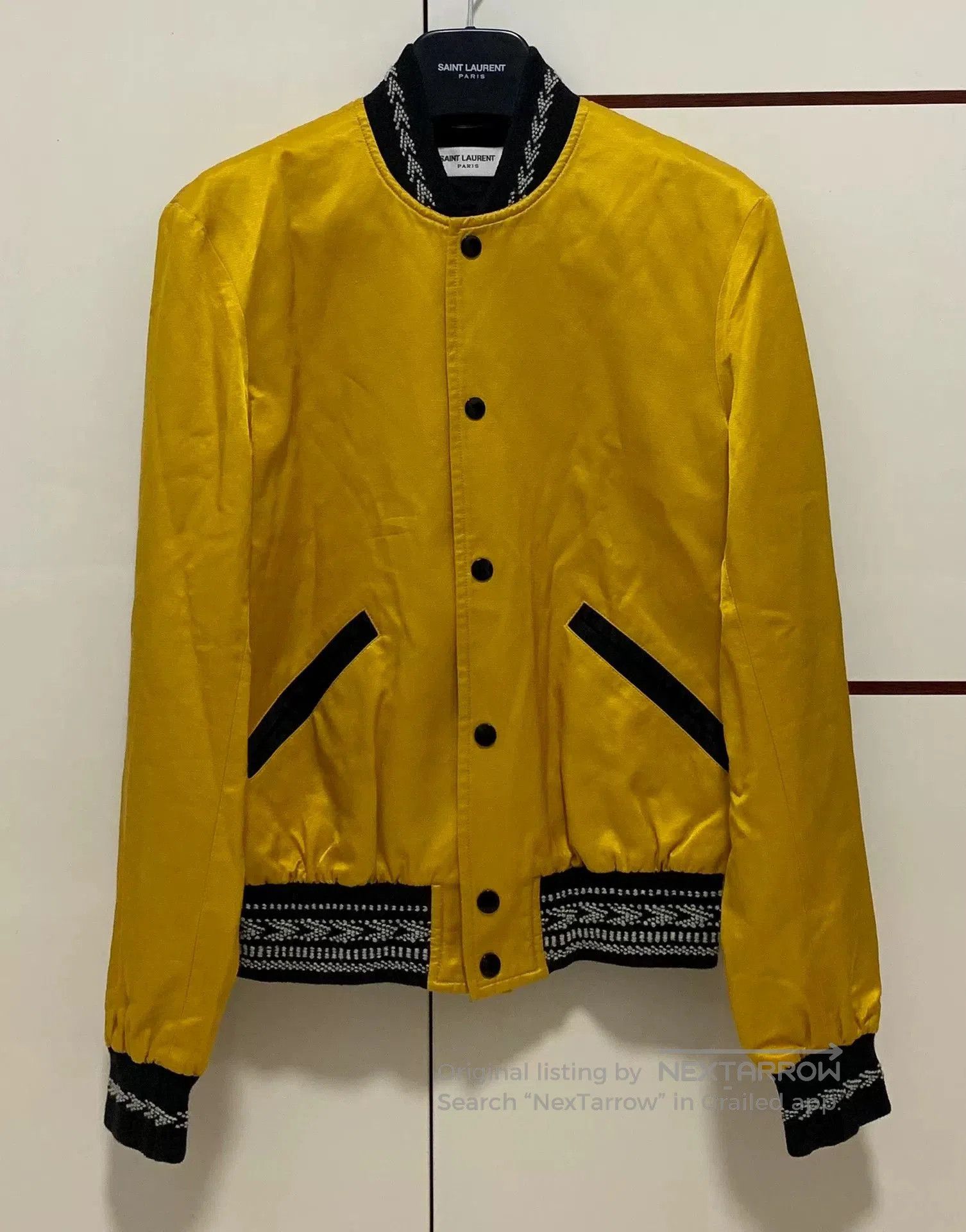 Saint Laurent Paris Saint Laurent Gold Woven Jacket 18SS. Size US S / EU 44-46 / 1 - 1 Thumbnail