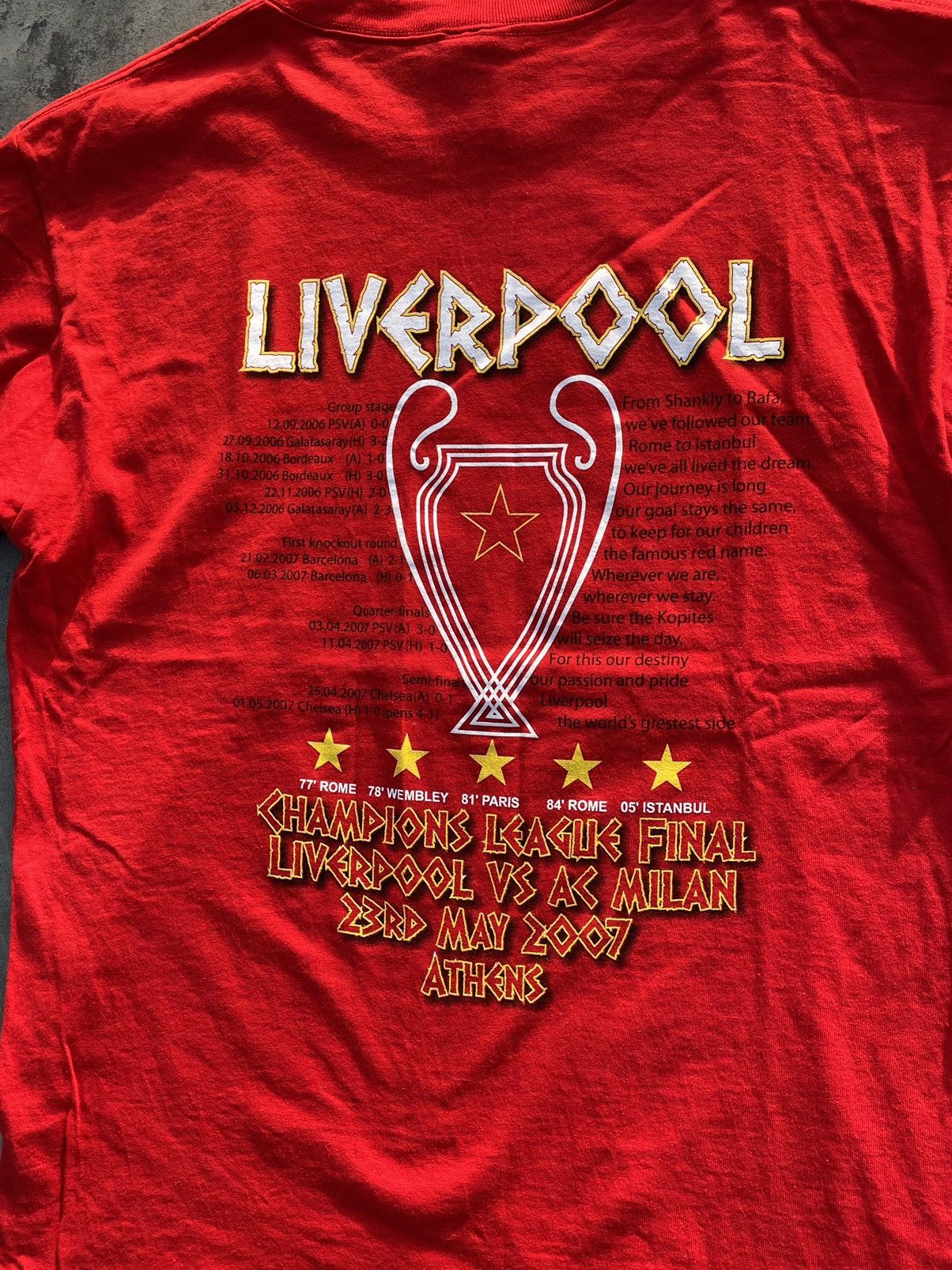 Vintage Vintage FC Liverpool 2007 UEFA Rare Soccer Jersey Y2K Size US M / EU 48-50 / 2 - 7 Thumbnail