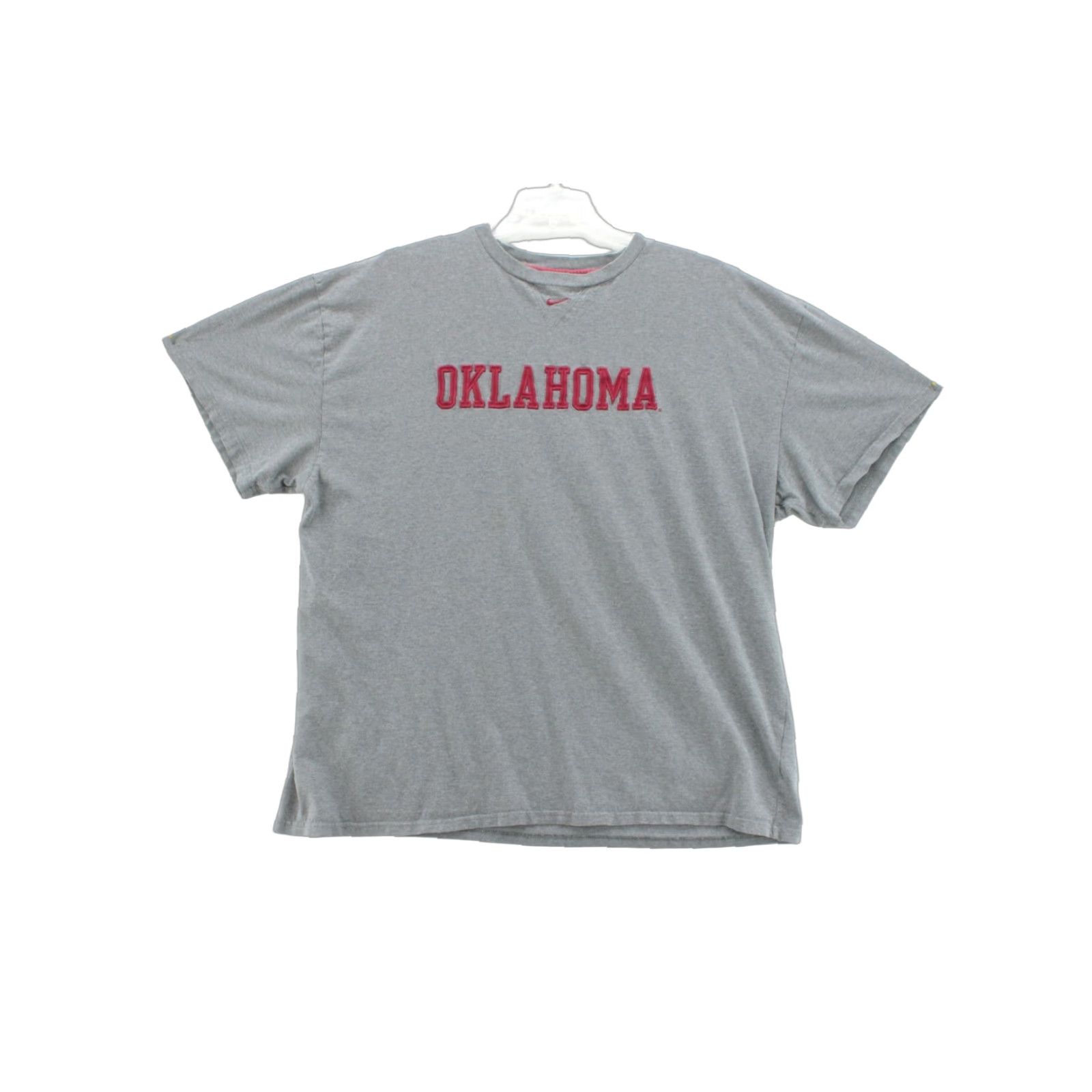 Nike Nike Tee Shirt OU Oklahoma Sooners Gray 2XL Embroidered Lettering Athletic Comfortable Shirt Mens Size US XXL / EU 58 / 5 - 1 Thumbnail