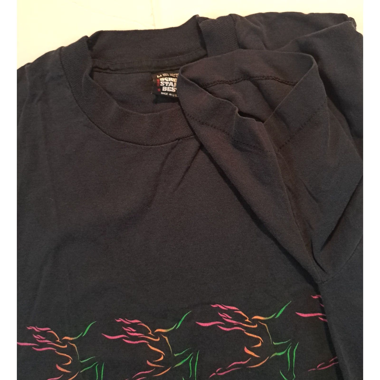 Vintage Screen Stars Ice Capades T-Shirt Women Medium Black Short Sleeve Crew Neck 100% Cotton Canvas Vintage No Size M / US 6-8 / IT 42-44 - 5 Thumbnail
