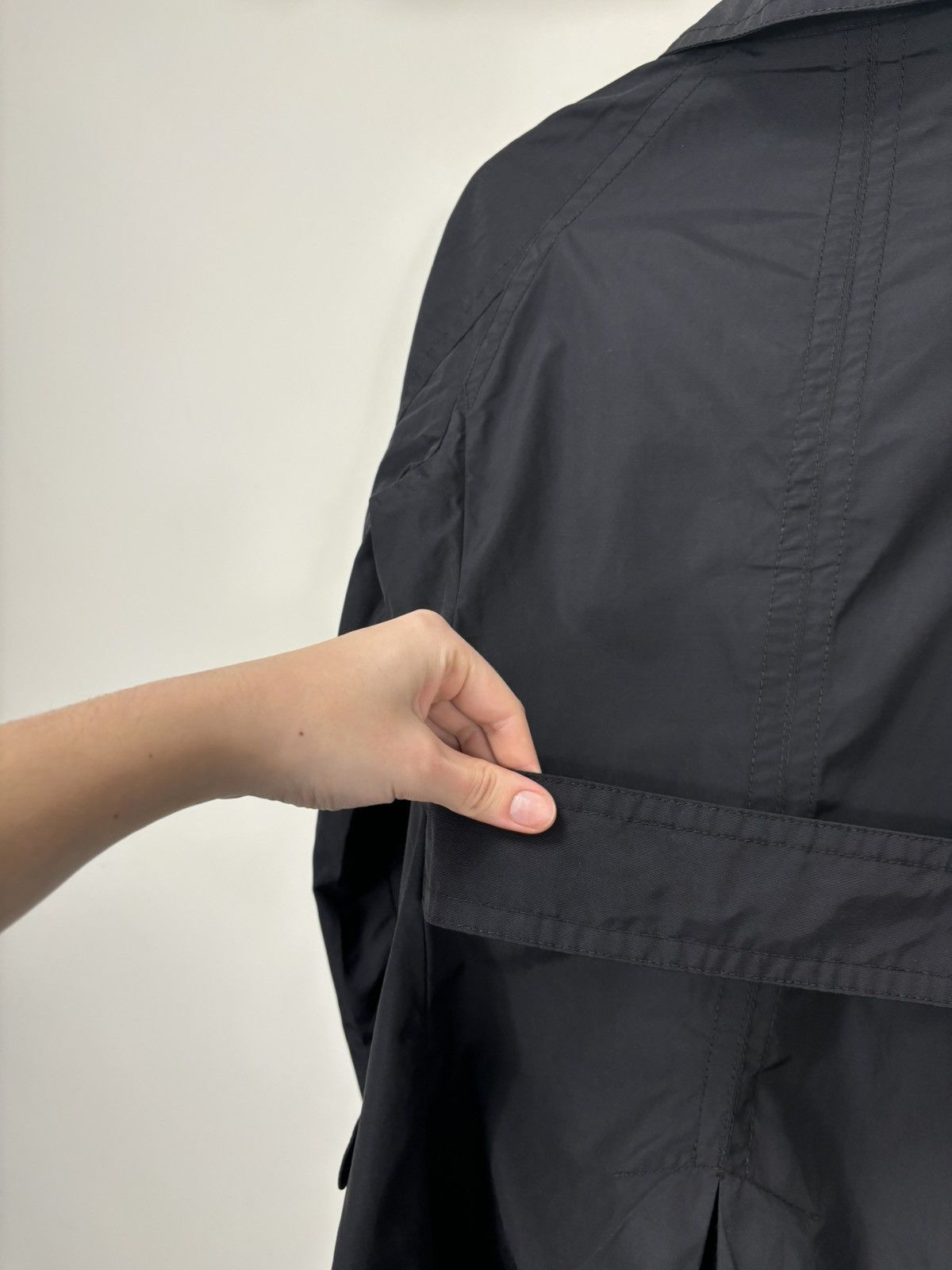 Weekend Max Mara Max Mara Weekend Women’s Black Cotton Nylon Trench Coat Size M / US 6-8 / IT 42-44 - 17 Thumbnail
