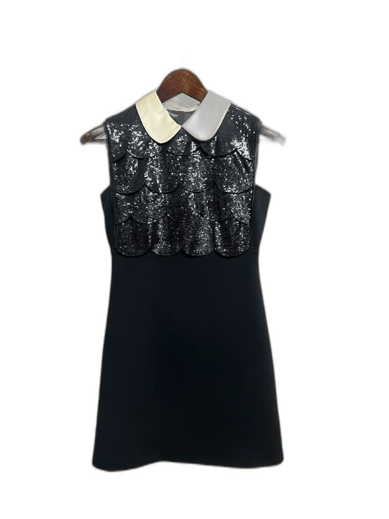 Prada Miumiu Sequin Dress with Collar Size US 36 / EU 52 - 1 Thumbnail