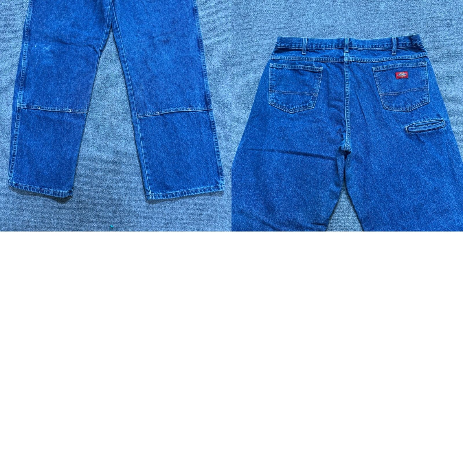 Dickies Dickies Jeans Bootcut Mens 38x30 Regular Inseam 31 Blue Cotton Light Wash Double Knees Workwear Mens Jeans Blue Denim Size US 38 / EU 54 - 8 Thumbnail