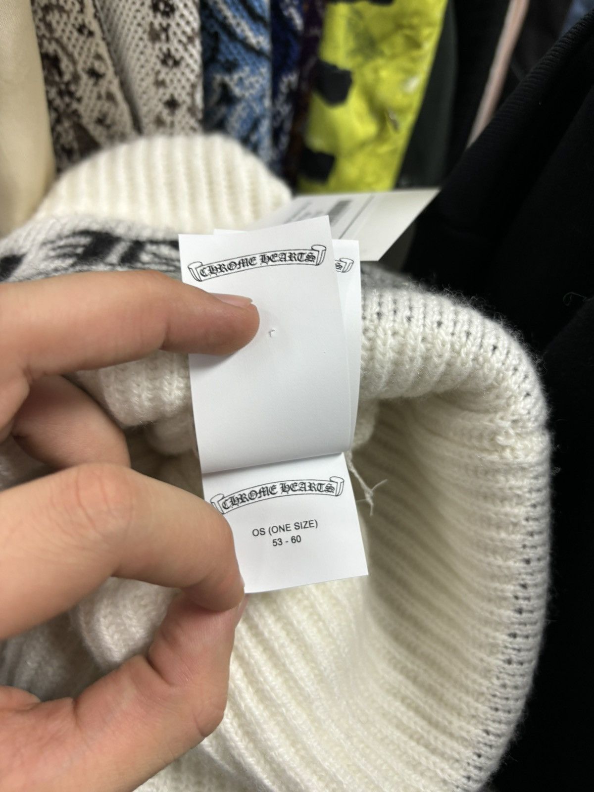 Chrome Hearts Chrome Hearts Cashmere beanie cream Size ONE SIZE - 5 Thumbnail