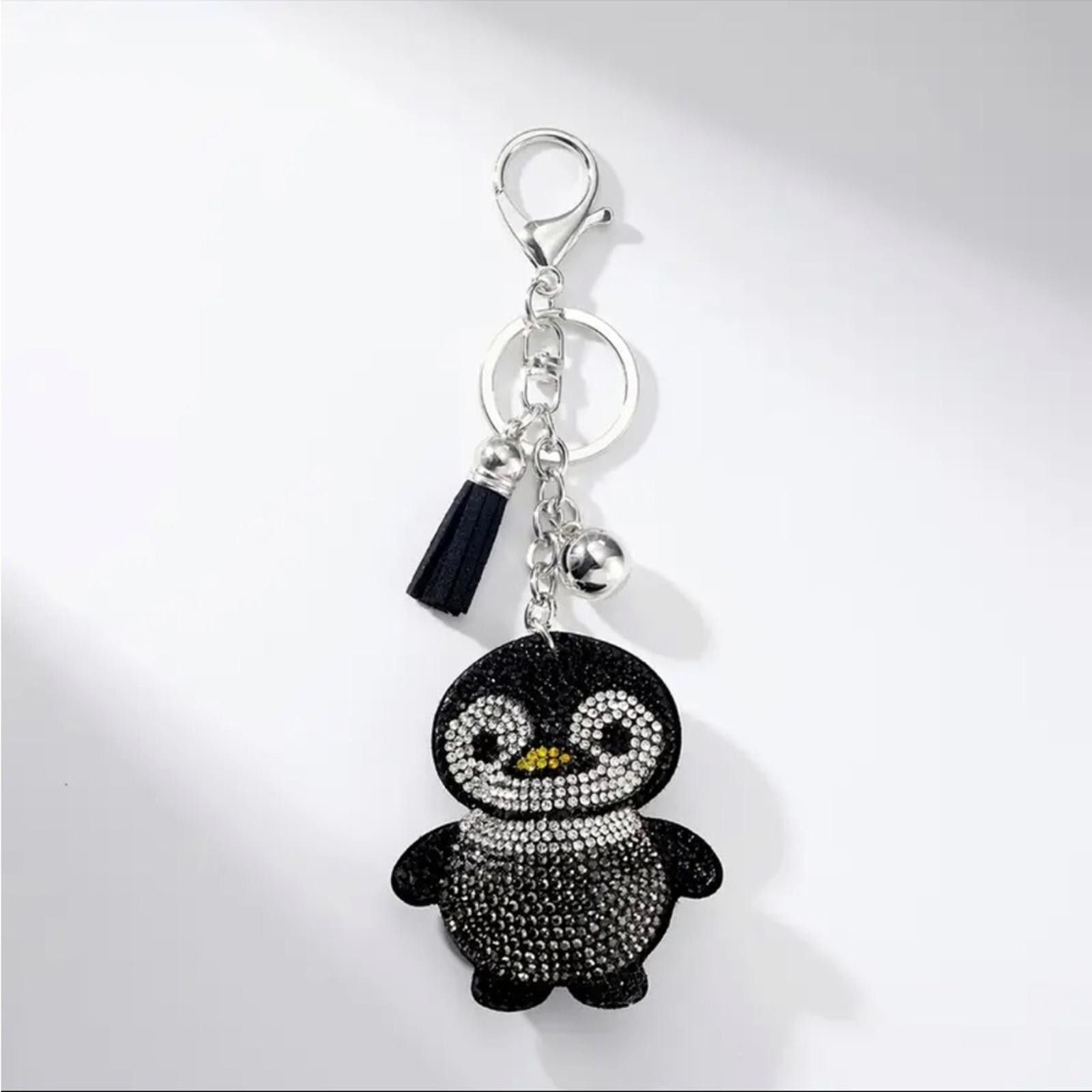 Designer Penguin Keychain Bag Charm with Rhinestones Size ONE SIZE - 2 Thumbnail