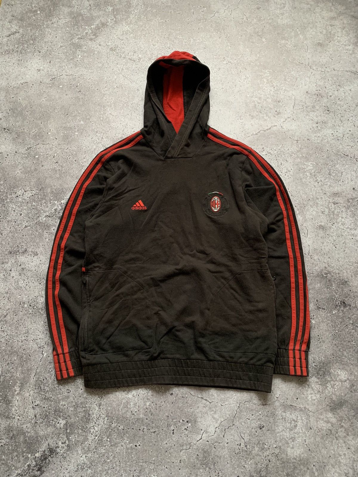 Adidas × Vintage 🔥AC MILAN ADIDAS VINTAGE 2000s BLOCKCORE HOODIE Size US M / EU 48-50 / 2 - 2 Thumbnail