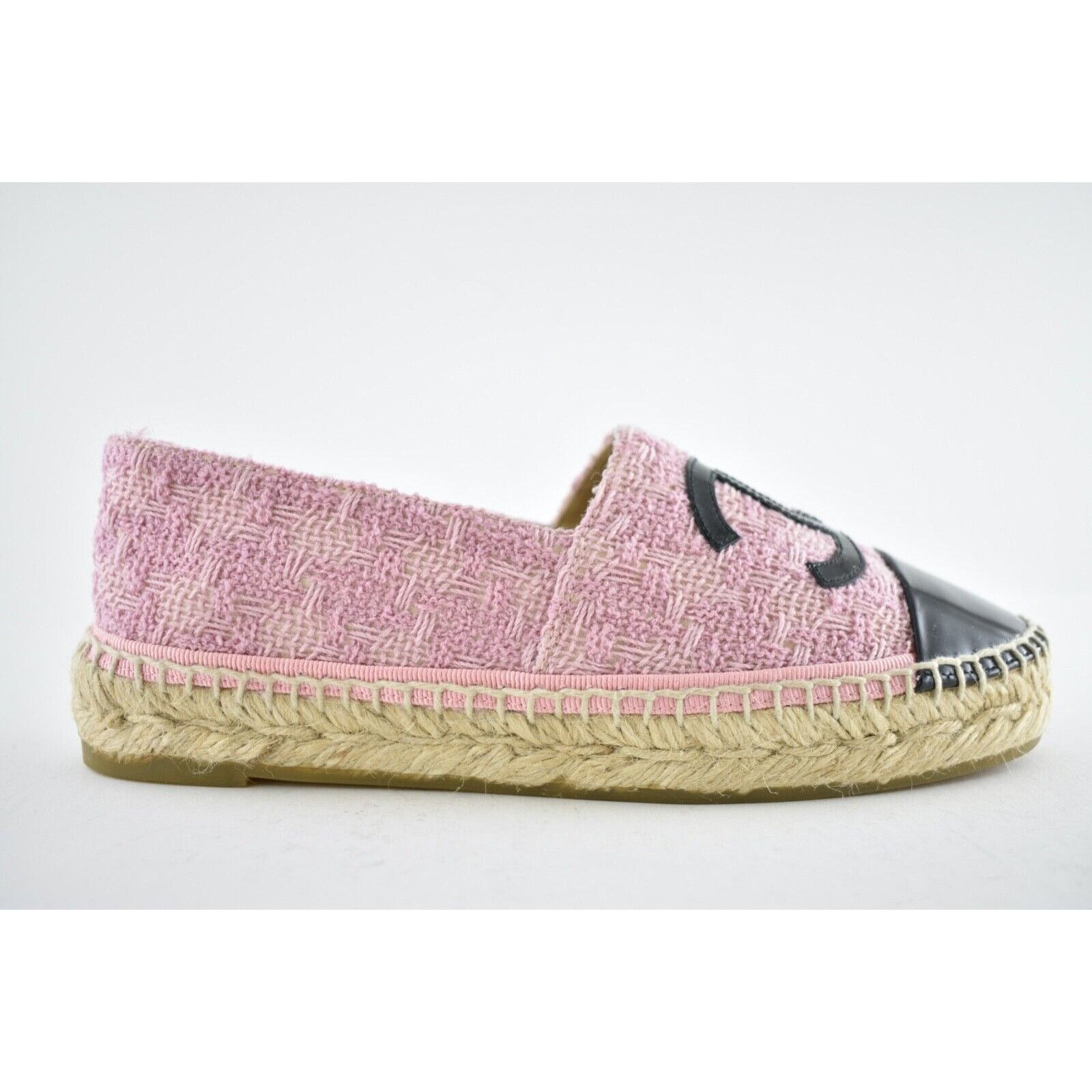 Chanel 19B Tweed C Logo Classic Double Sole Espadrille Flat 35 Size US 5 / IT 35 - 3 Thumbnail