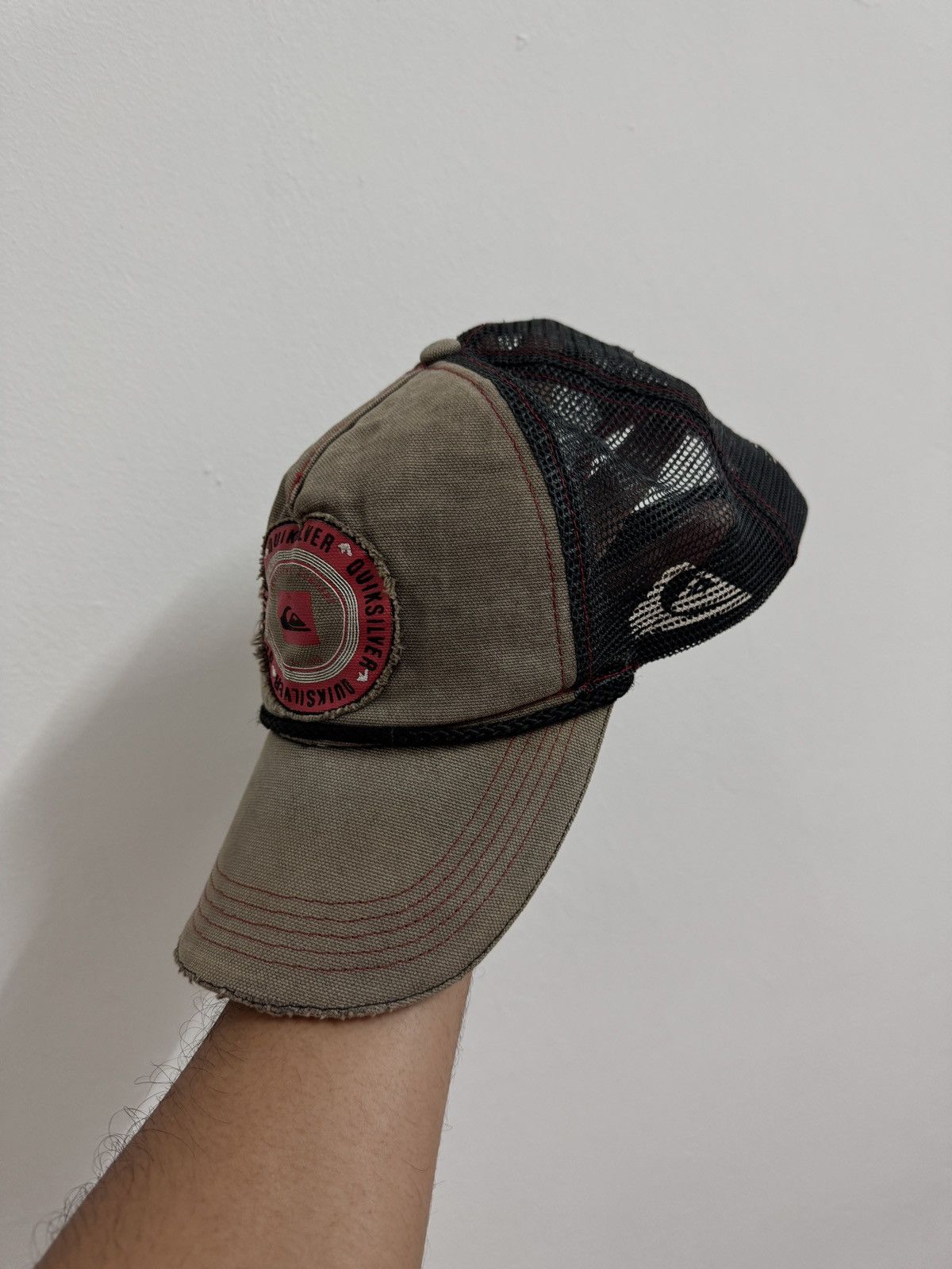Quiksilver × Vintage Vintage Distressed Quiksilver Trucker Hat Cap Size ONE SIZE - 5 Thumbnail