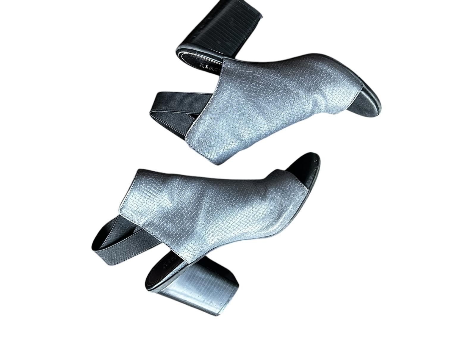 Designer Stylish Grey Open-Toe Heels Size US 6 / IT 36 - 5 Thumbnail